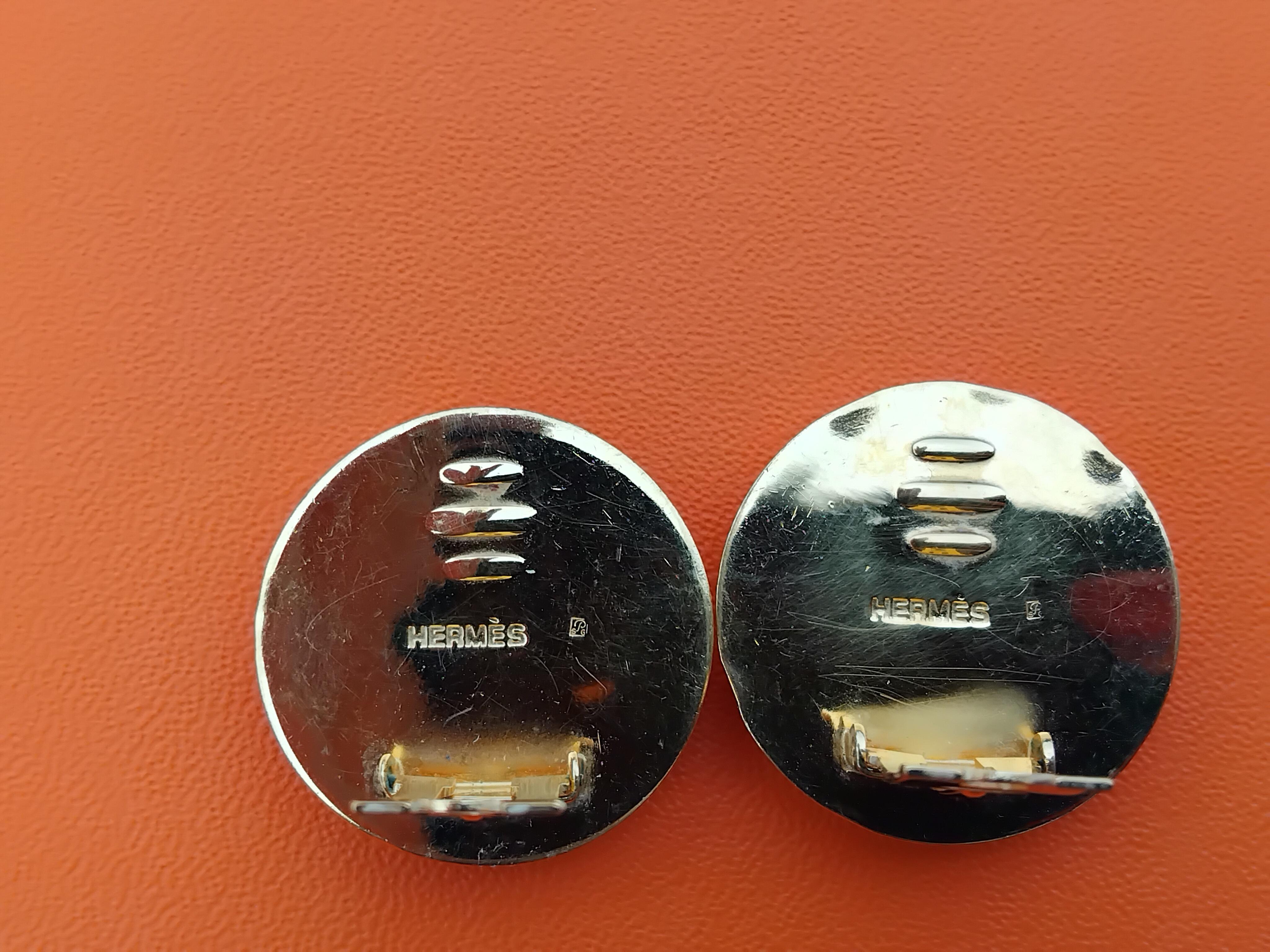 Hermès Set of Bracelets and Earrings Greyhound Dog Levriers Print Size 70 For Sale 5