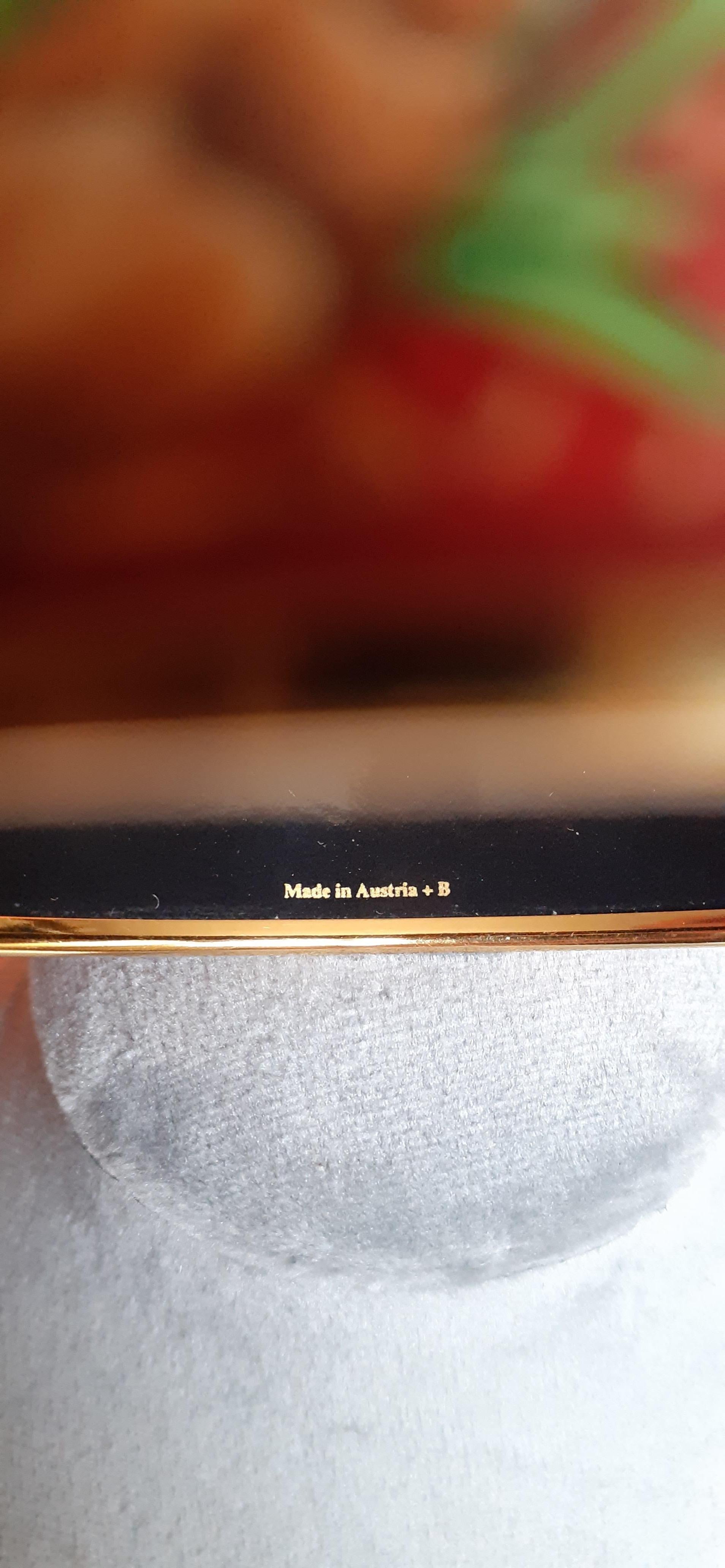 Hermès Satz von Emaille-Armband und Ohrringe Hasen Hunde Gold Hdw Größe GM 70 im Angebot 8