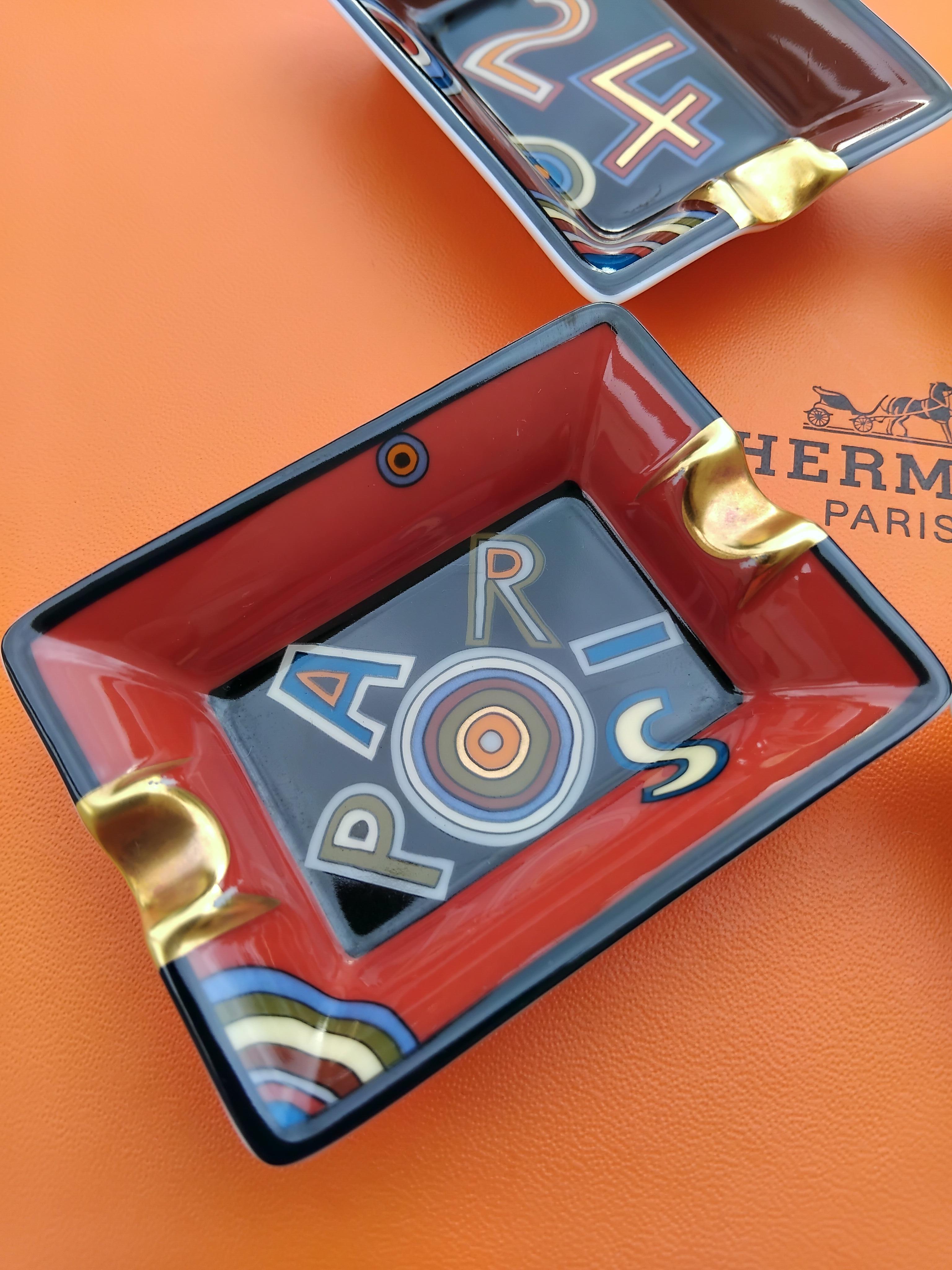 Hermès Set di quattro piccoli posacenere Tohu Bohu in porcellana e oro in vendita 10