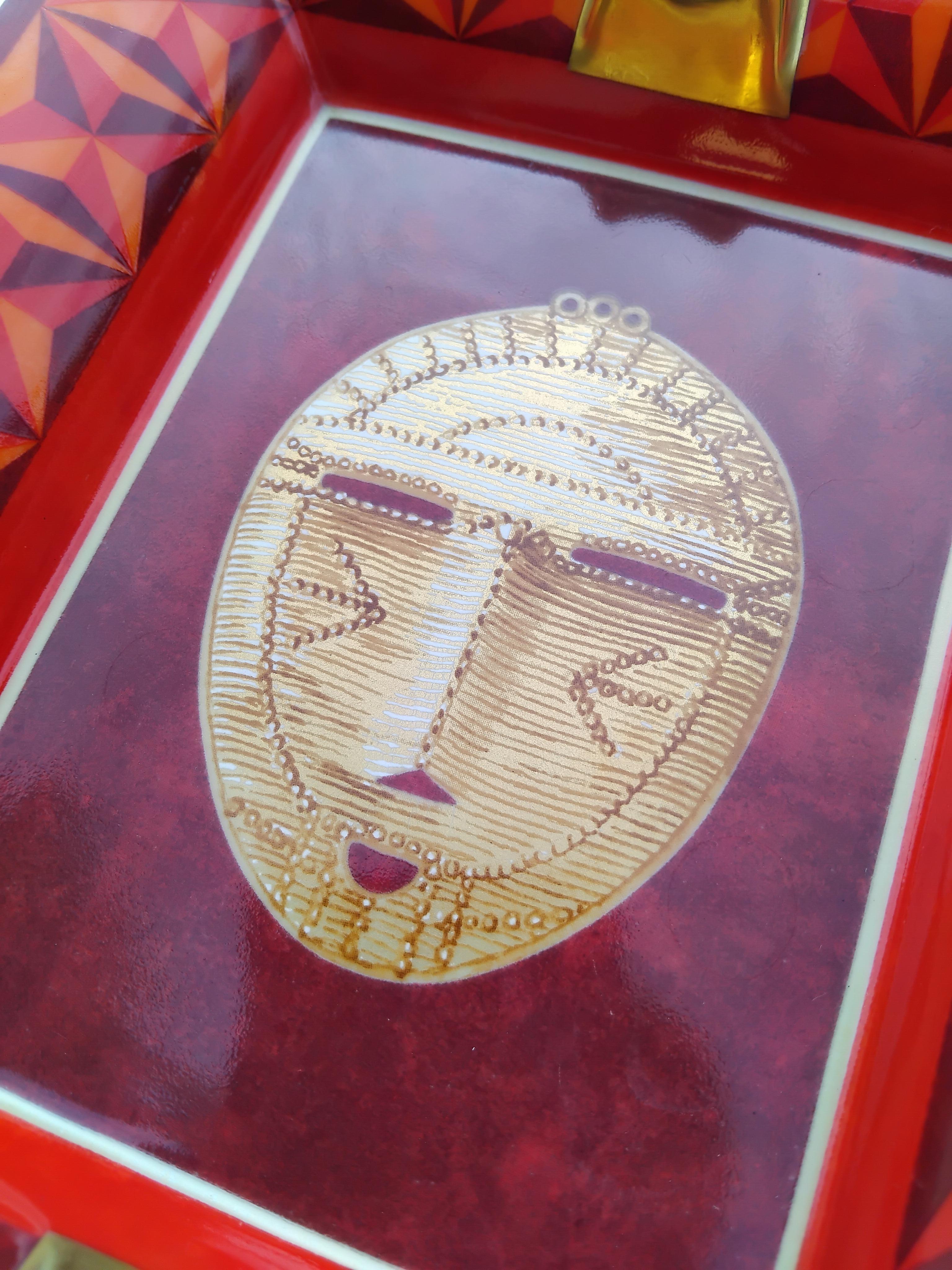 Hermès Set von Maske und Elefant Matching Aschenbecher Porzellan Afrika Thema im Angebot 3