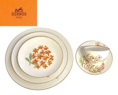 Hermes Set of Six Orchid Place Setting, 30 Pieces