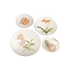 Hermes Set of Six Orchid Place Setting, 30 Pieces