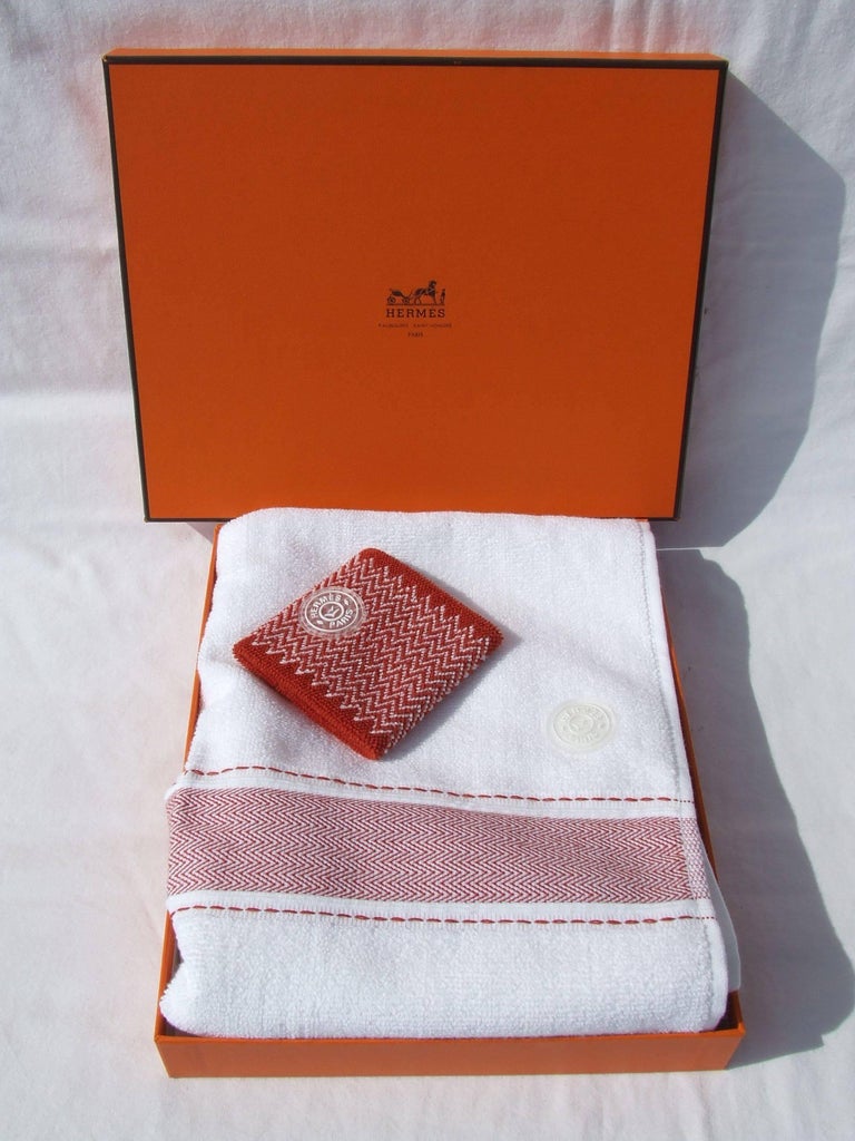 Hermès Set of Sports Towel and Sweatband Tennis Combed Cotton at 1stDibs