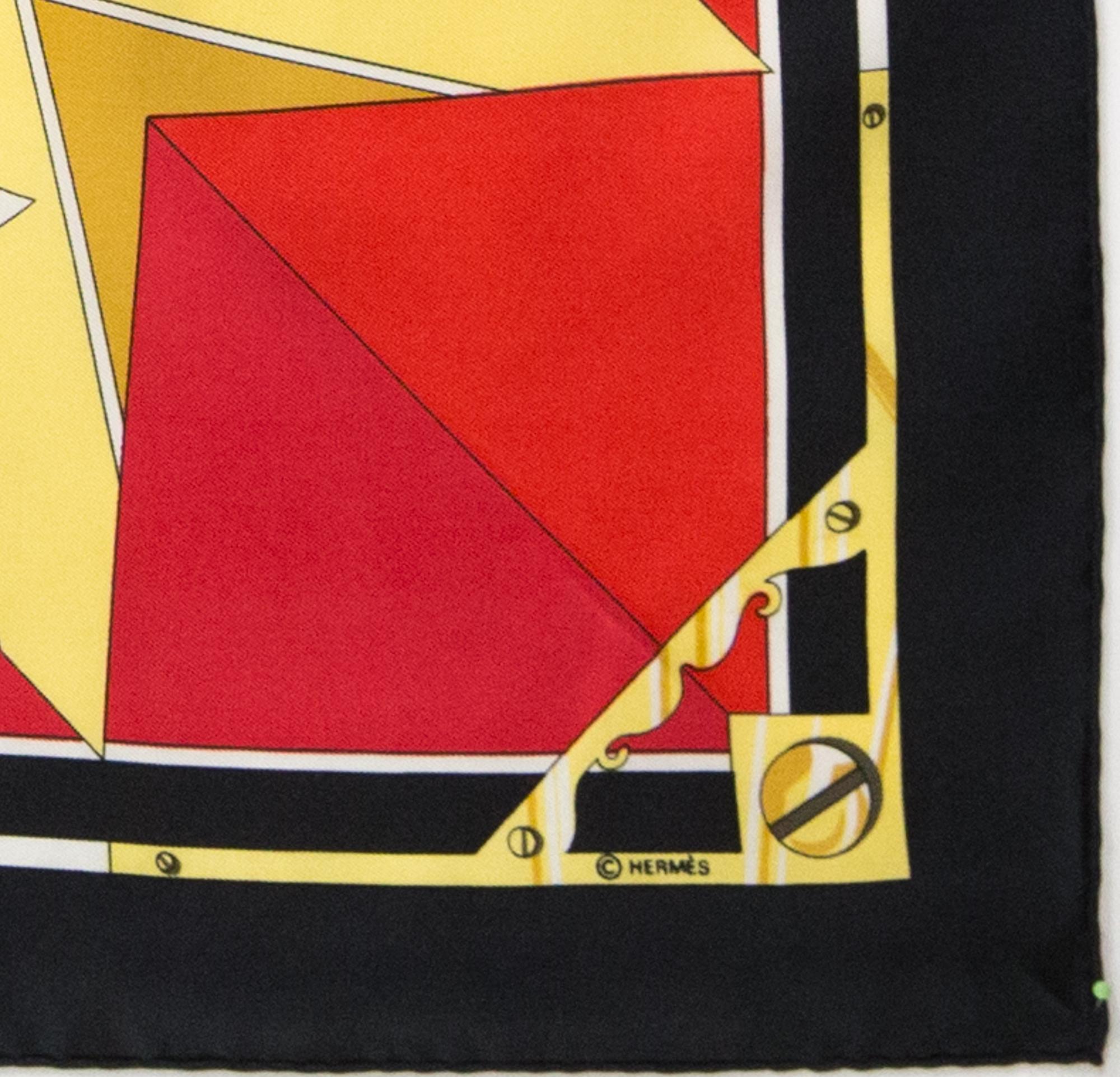 Hermes Sextants by L Dubigeon Silk Scarf For Sale 2