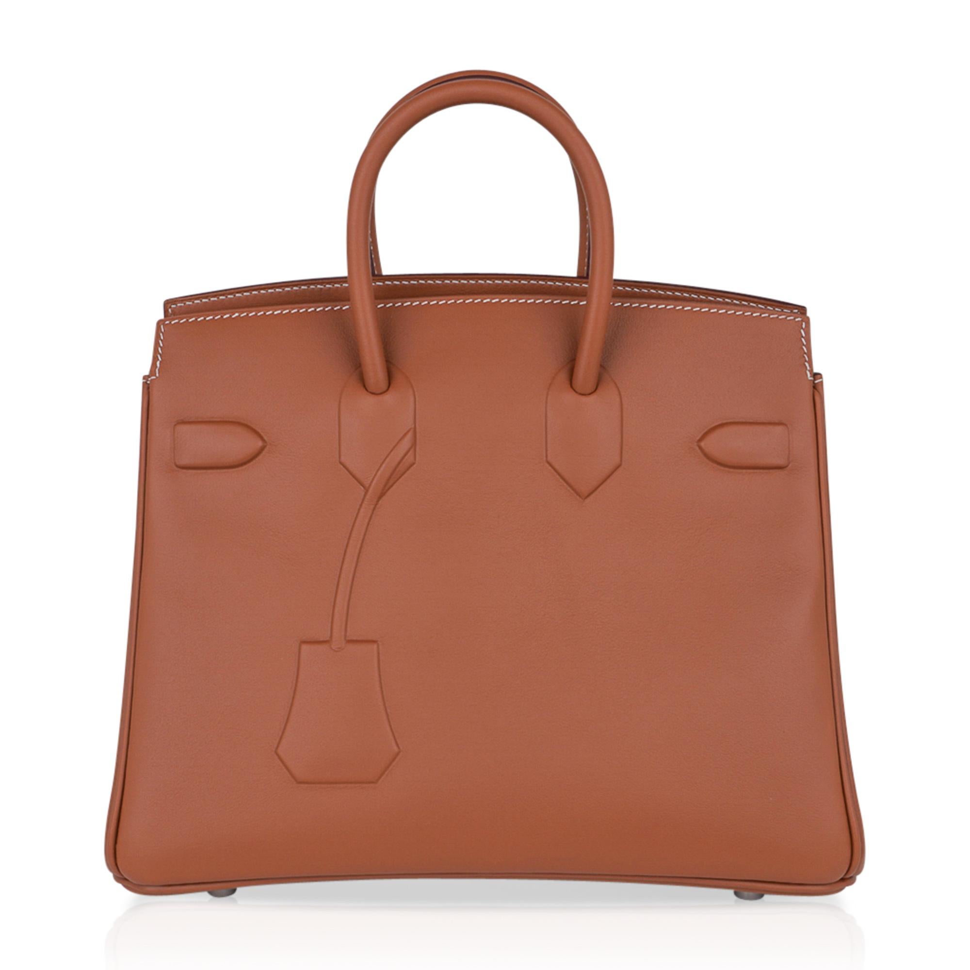 Hermes Shadow Birkin 25 Bag Gold Evercalf Limited Edition In New Condition In Miami, FL