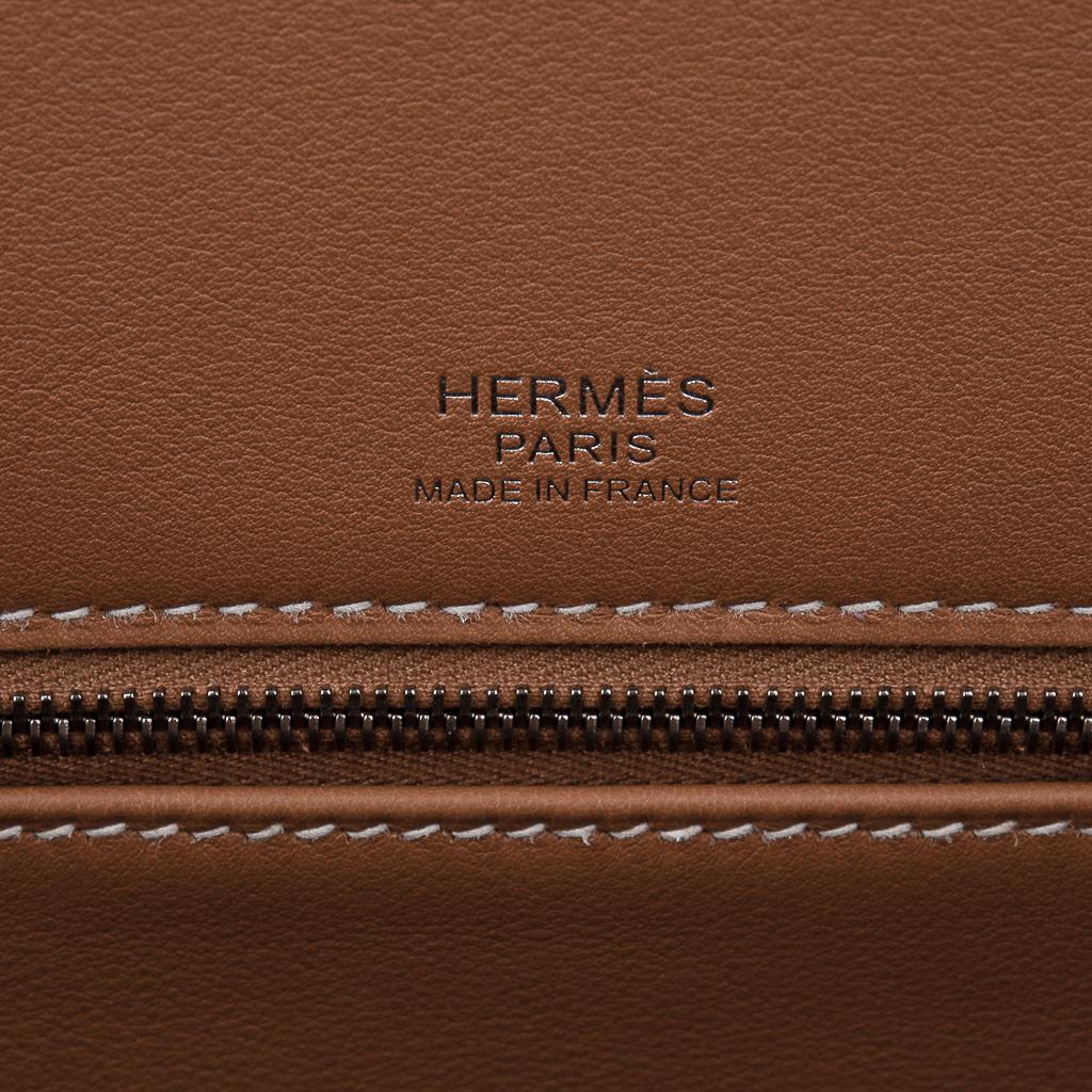 Hermes Shadow Birkin 35 Bag Limited Edition Gold Evercalf Leather New 5