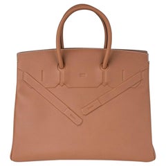 Hermès Shadow Birkin 35 Tasche Limited Edition Gold Evercalf Leder Neu