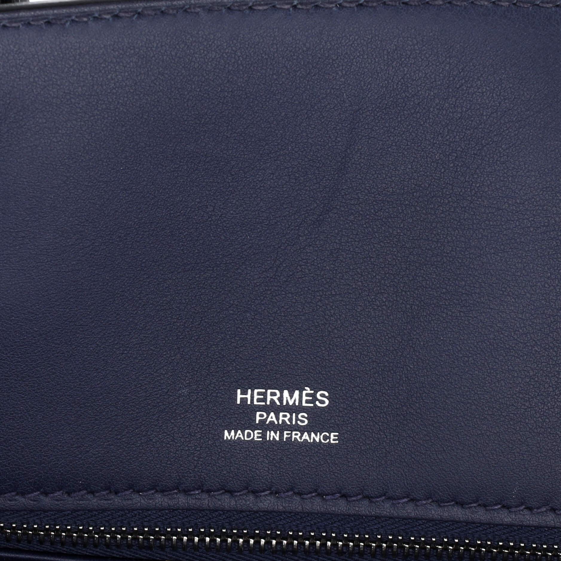 Women's Hermes Shadow Birkin Bag Bleu Saphir Swift 25