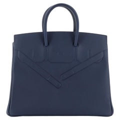 Hermes Shadow Birkin Bag Bleu Saphir Swift 25