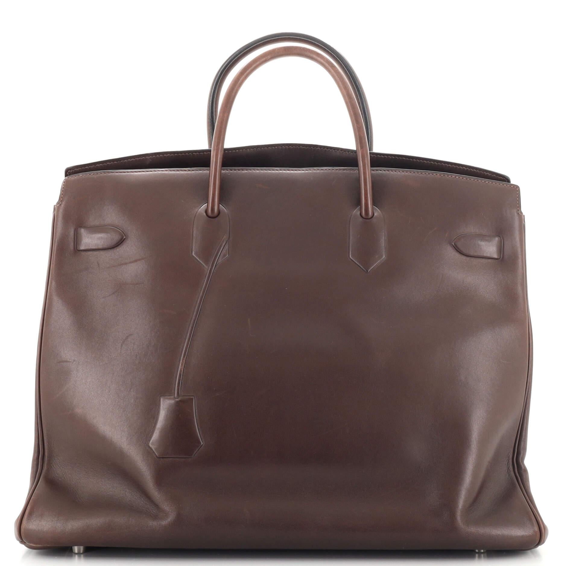 Women's or Men's Hermes Shadow Birkin Bag Ebene Swift 40