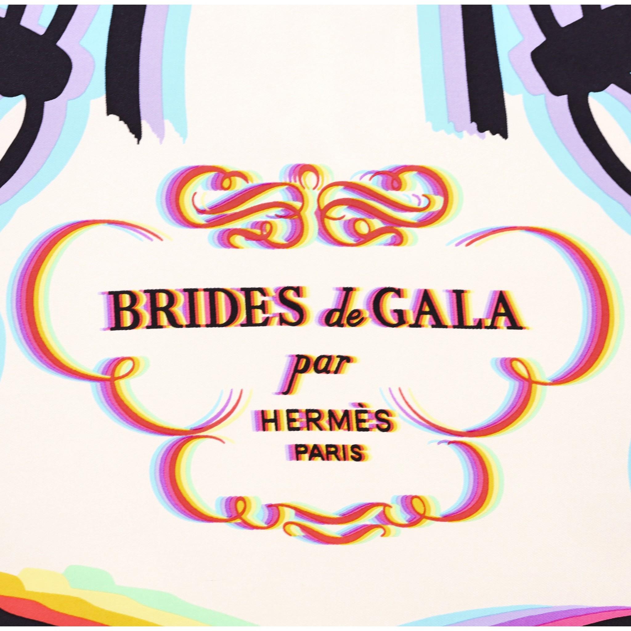 Hermes Shadow Brides de Gala scarf 90 In Excellent Condition In London, GB