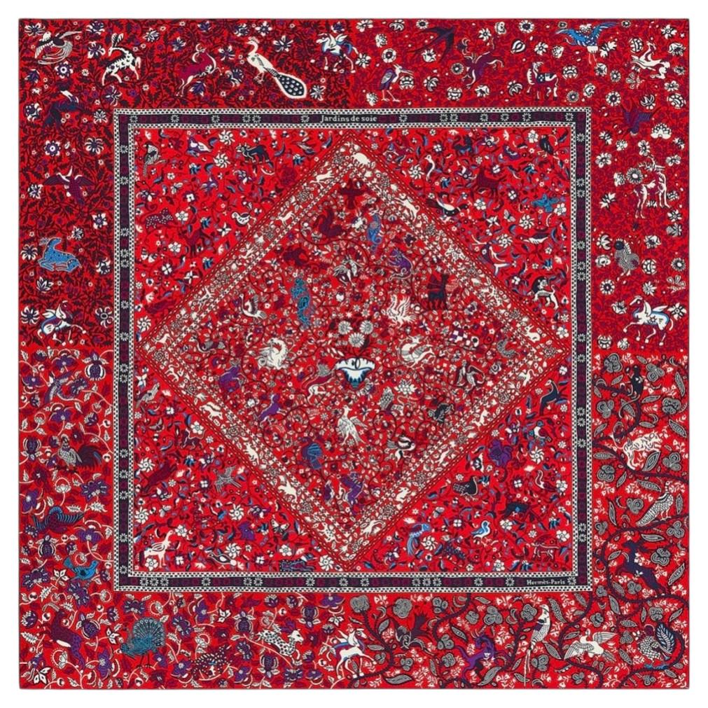 Chal de Hermès de 140 «Les Jardins de Soie»