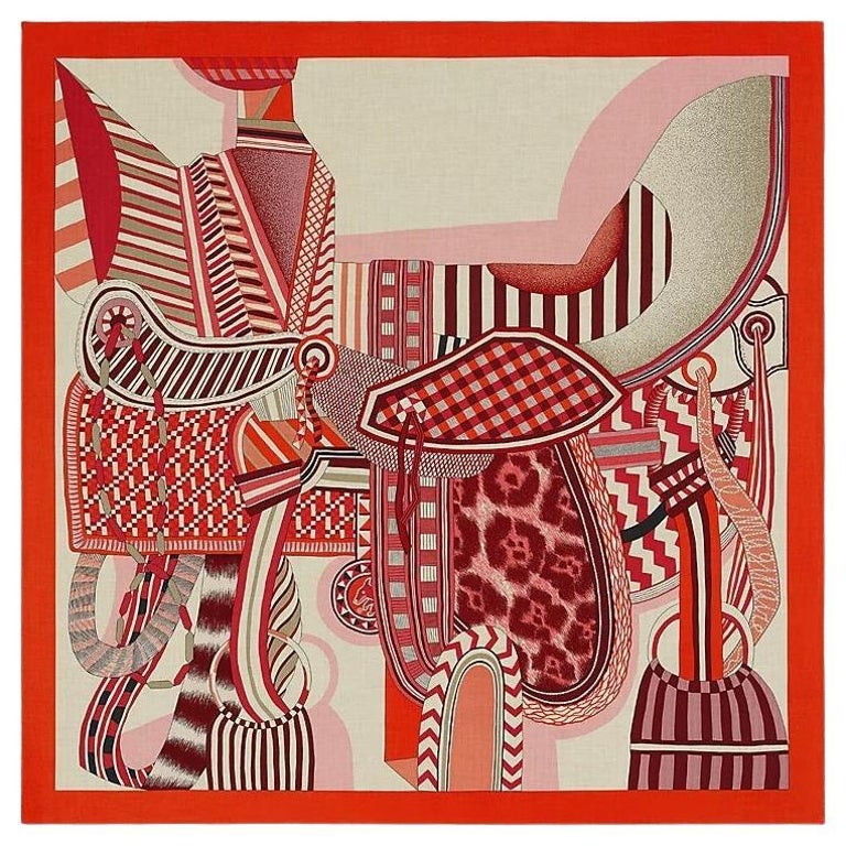 SCARF 200 CM IN PUNCH PINK CASHMERE AND SILK 418335