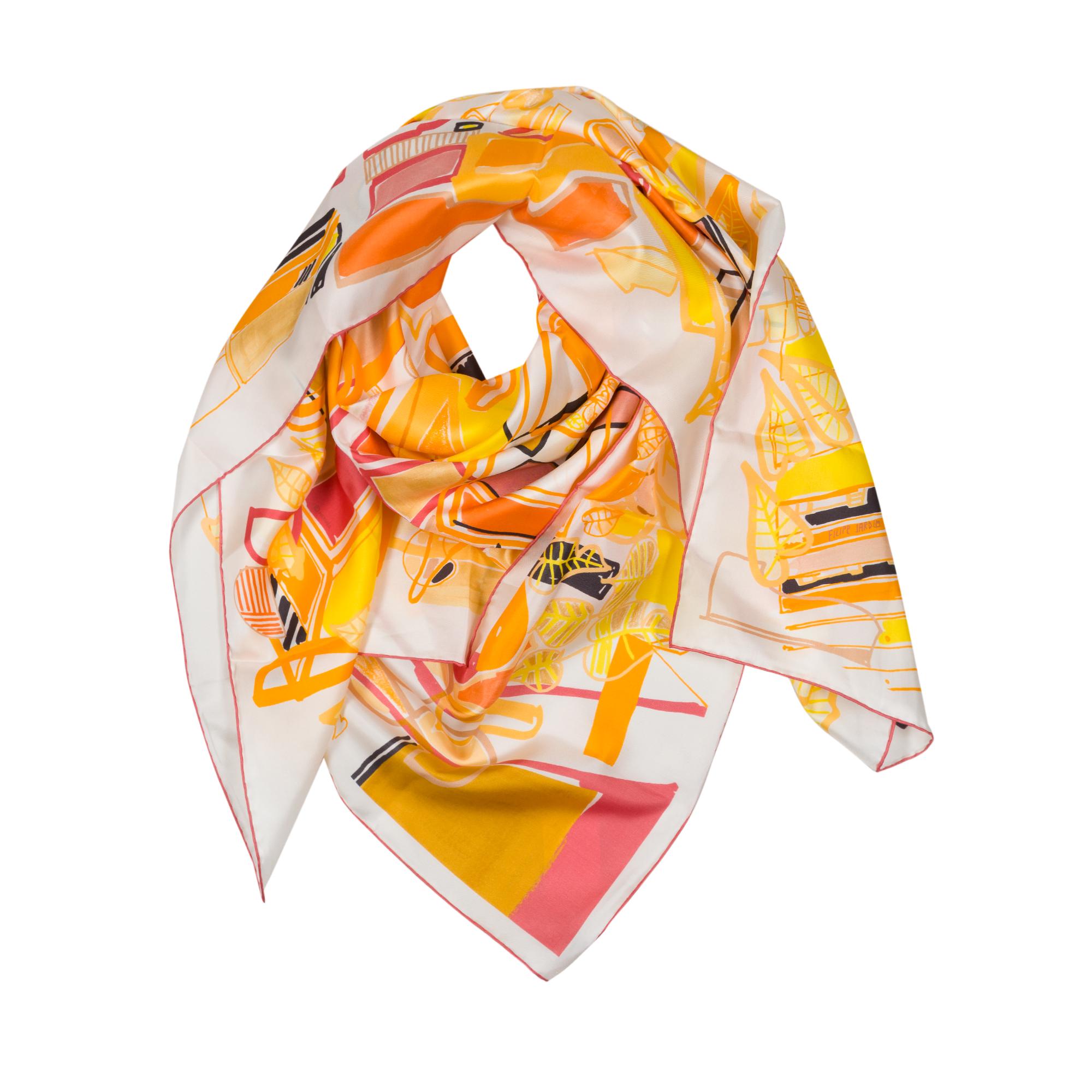 Yellow Hermès Shawl 140 