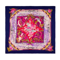 Hermès Shawl 140 "Tropiques" in Multicolor cashmere and silk