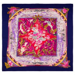 Hermès Shawl 140 "Tropiques" in Multicolor cashmere and silk