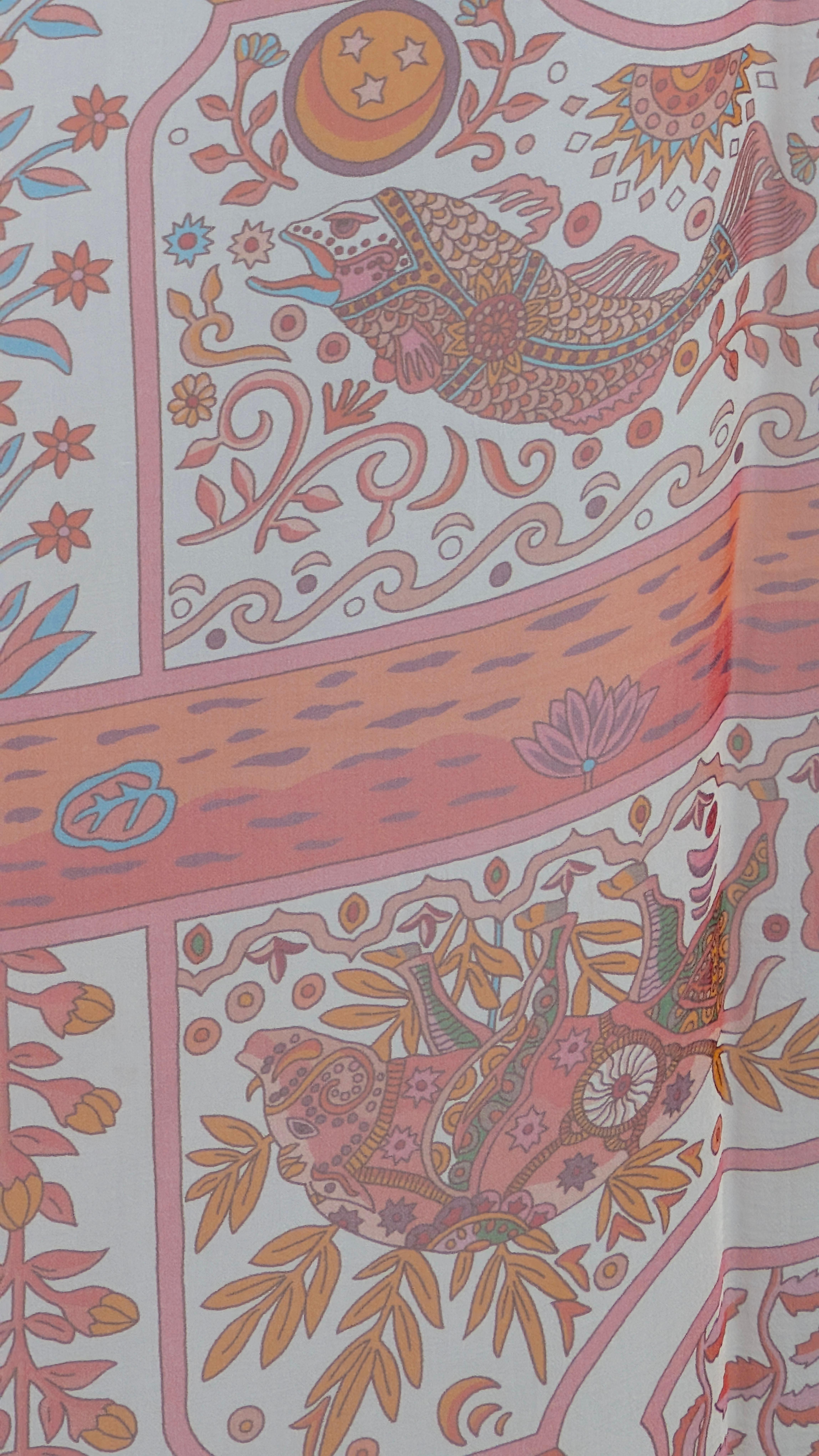 HERMÈS shawl AUX PORTES DU PALAIS en vente 6