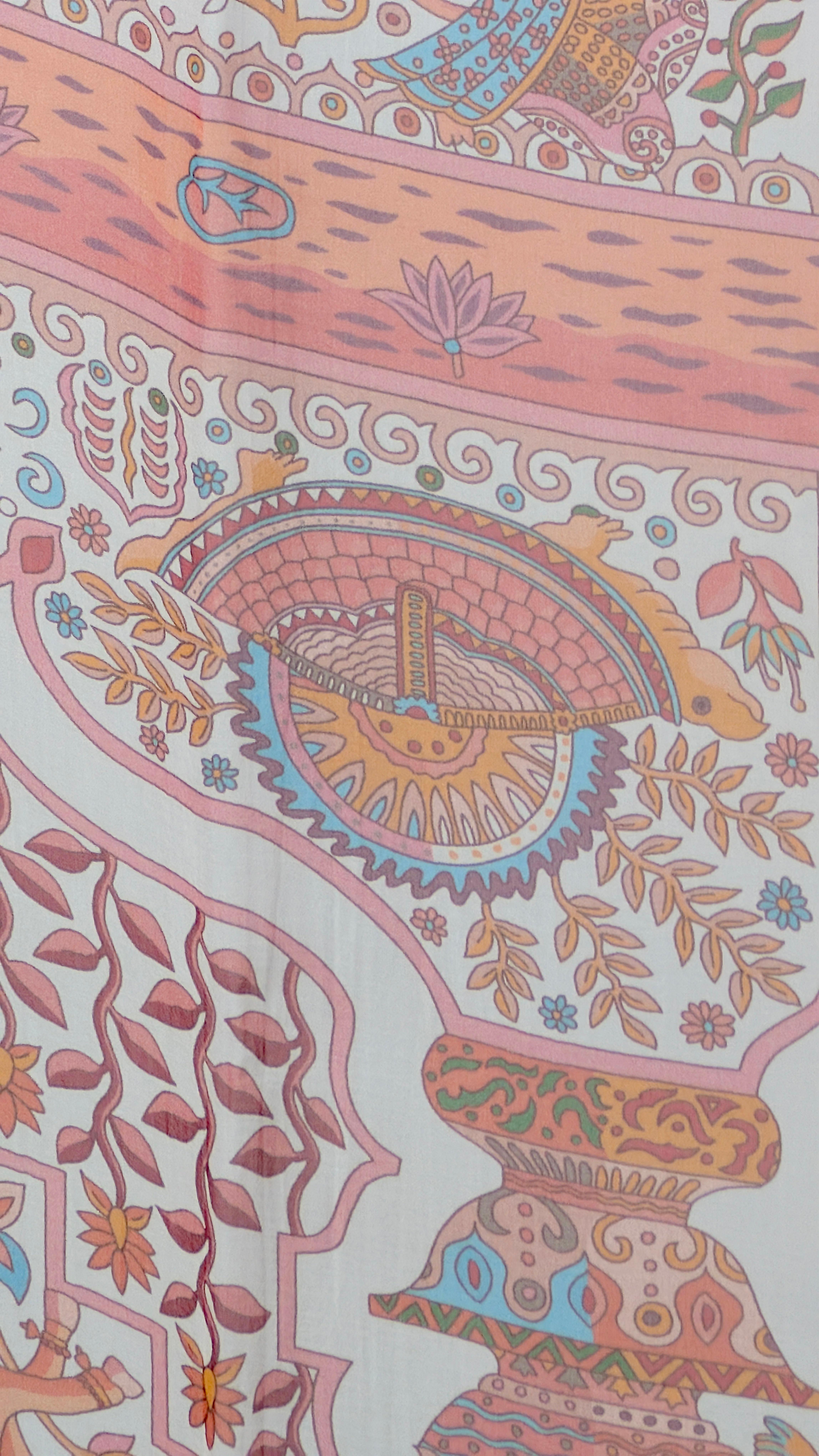 HERMÈS shawl AUX PORTES DU PALAIS en vente 7