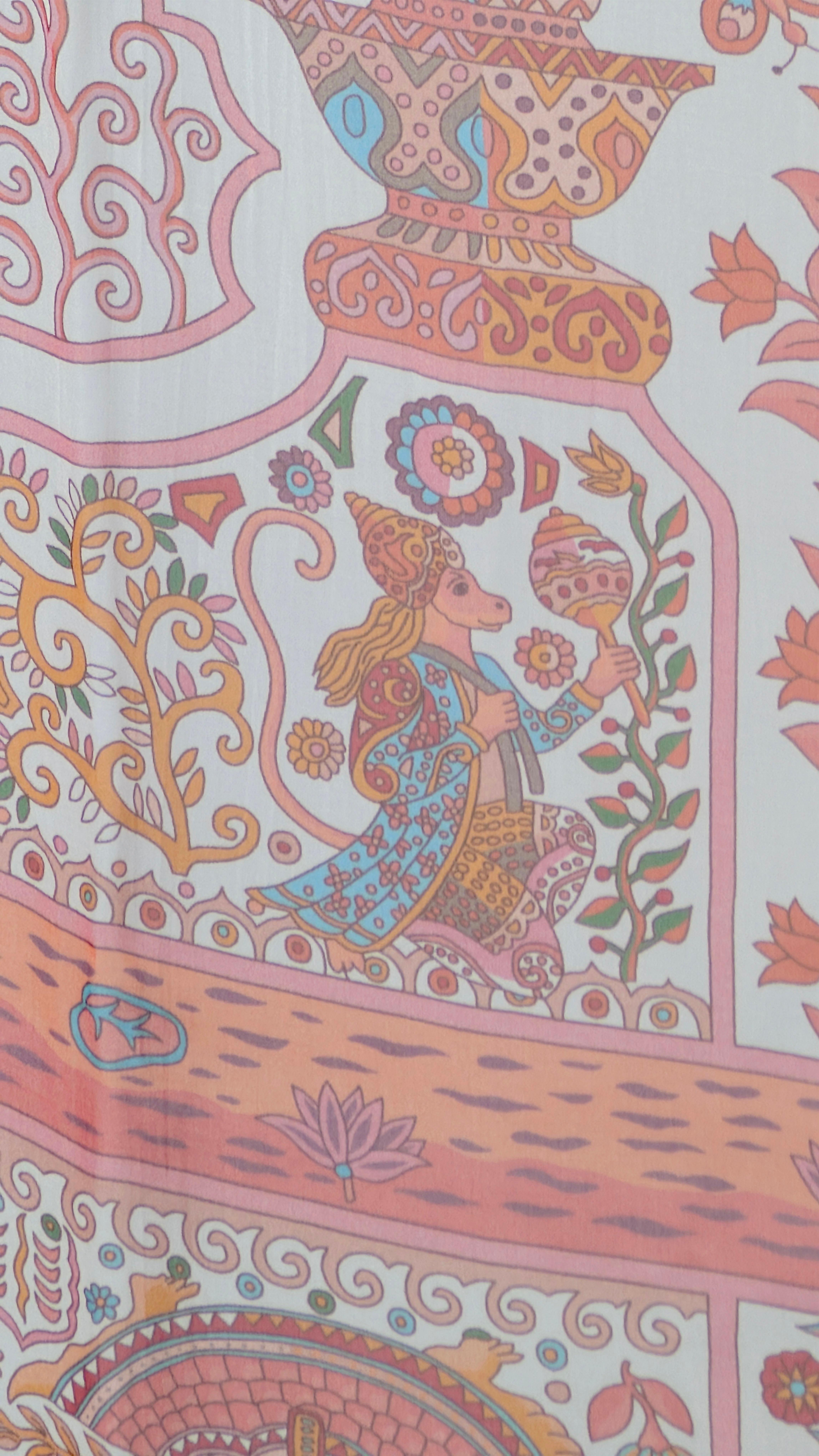 HERMÈS shawl AUX PORTES DU PALAIS en vente 8