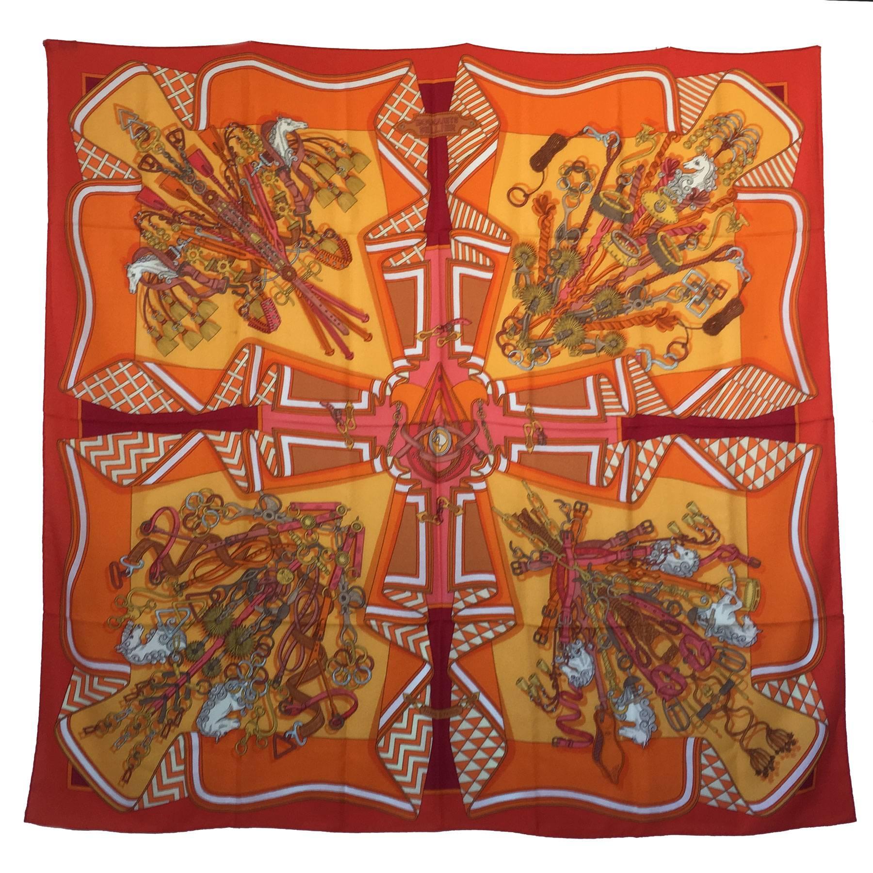 Hermes Shawl Bouquets Selliers in Multicolored Cashmere and Silk