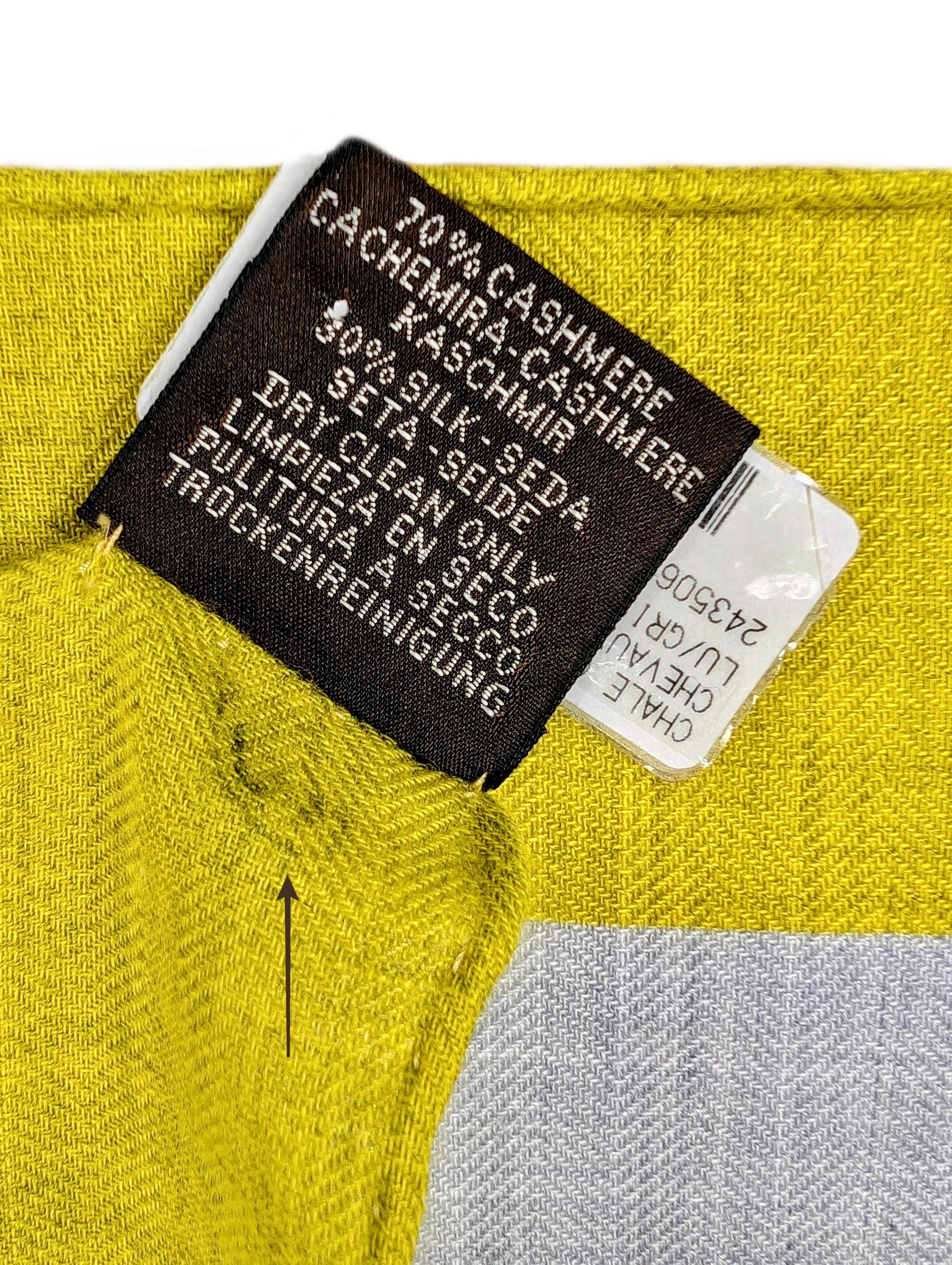 New HERMÈS shawl CHEVAUX AU PRE cashmere and silk 3