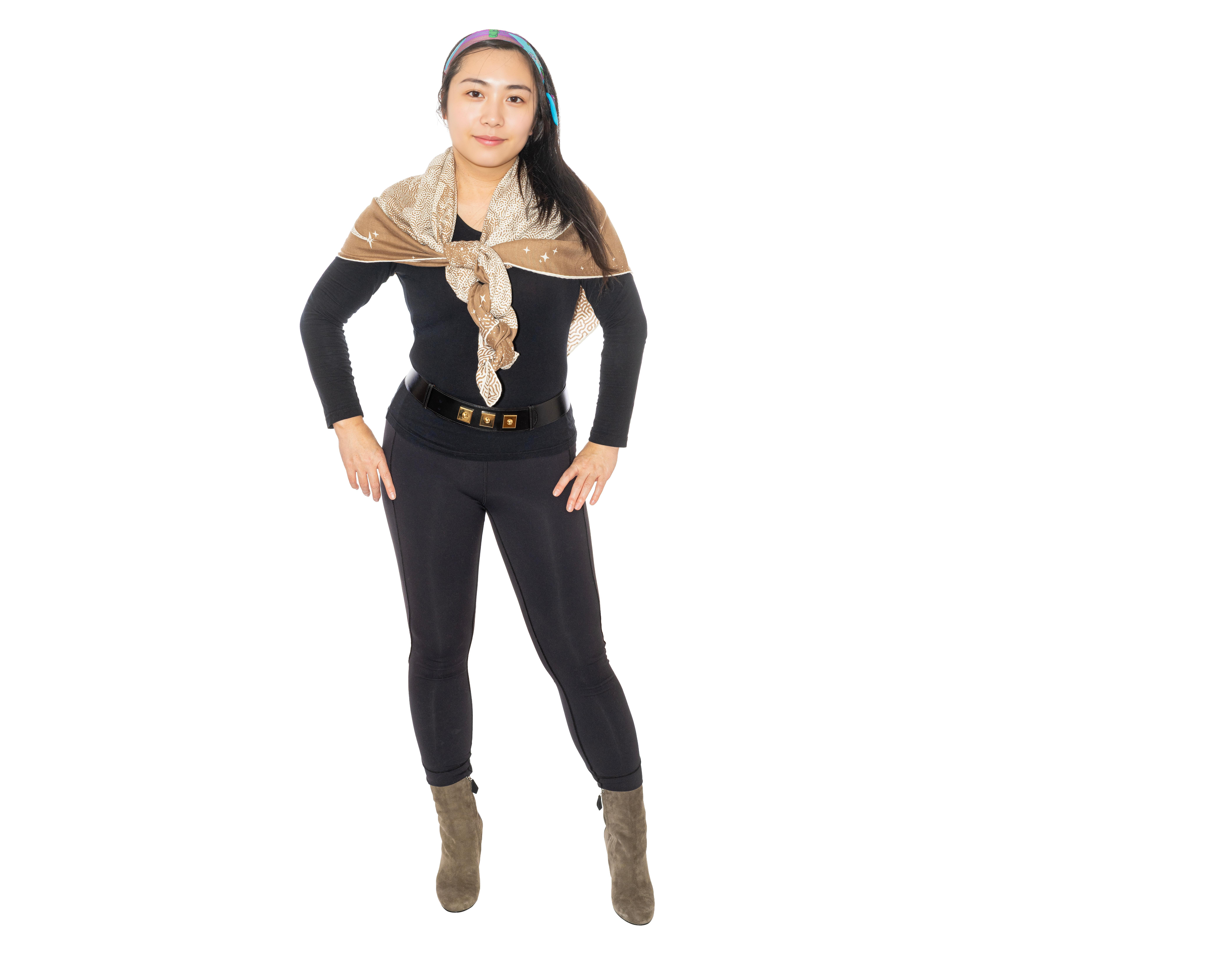 Scialle Hermes Clair de Lune - CS140 - Camel - Blanc - Nuova Etichetta del Negozio 12