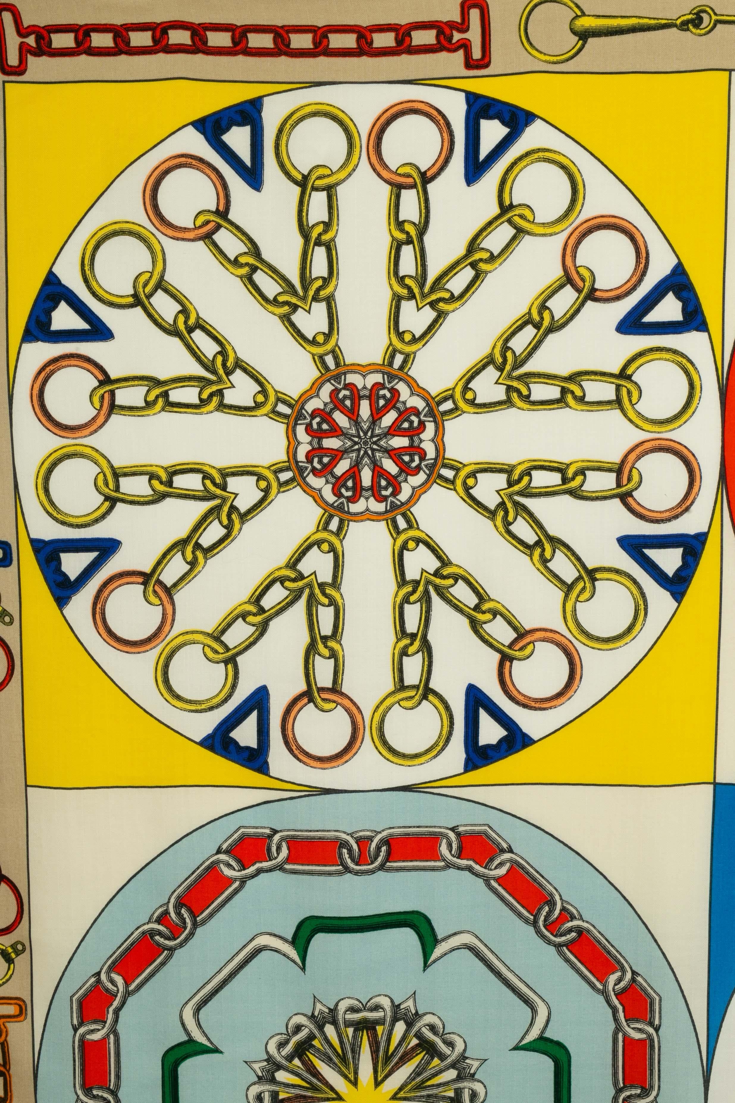 Hermès shawl 'Kaleidoscope effect' In Excellent Condition For Sale In SAINT-OUEN-SUR-SEINE, FR