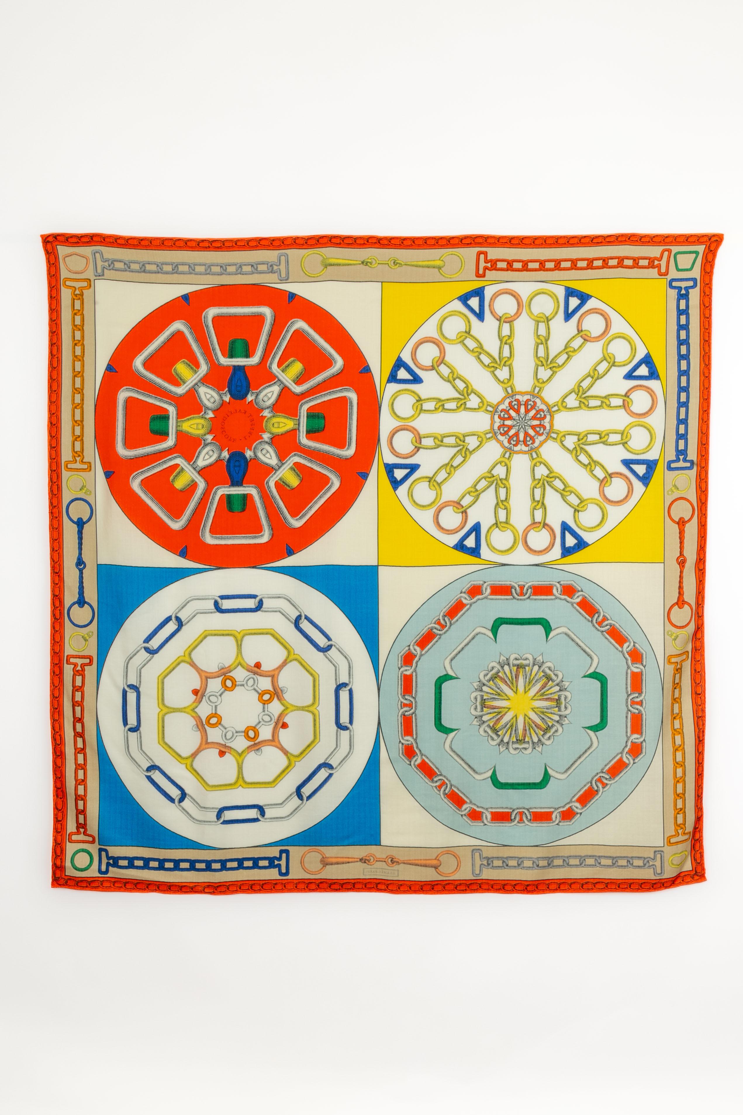 Women's or Men's Hermès shawl 'Kaleidoscope effect' For Sale