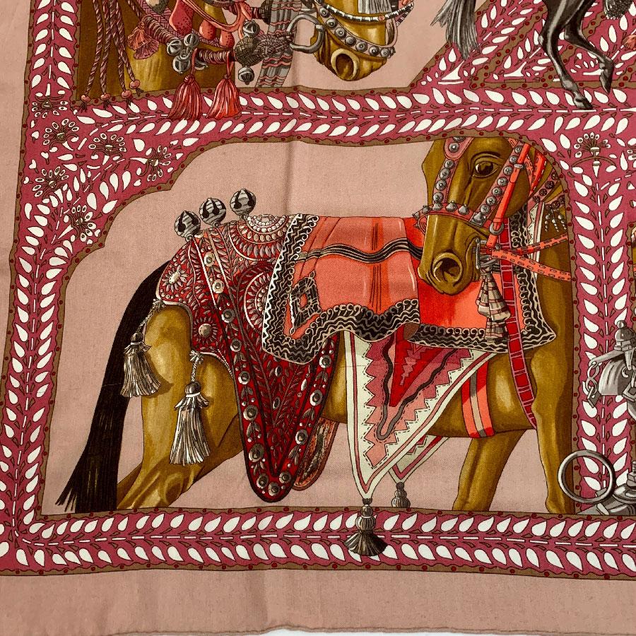Hermès Shawl 'La Danse du Cheval Marwari' in Pink Cashmere and Silk 1