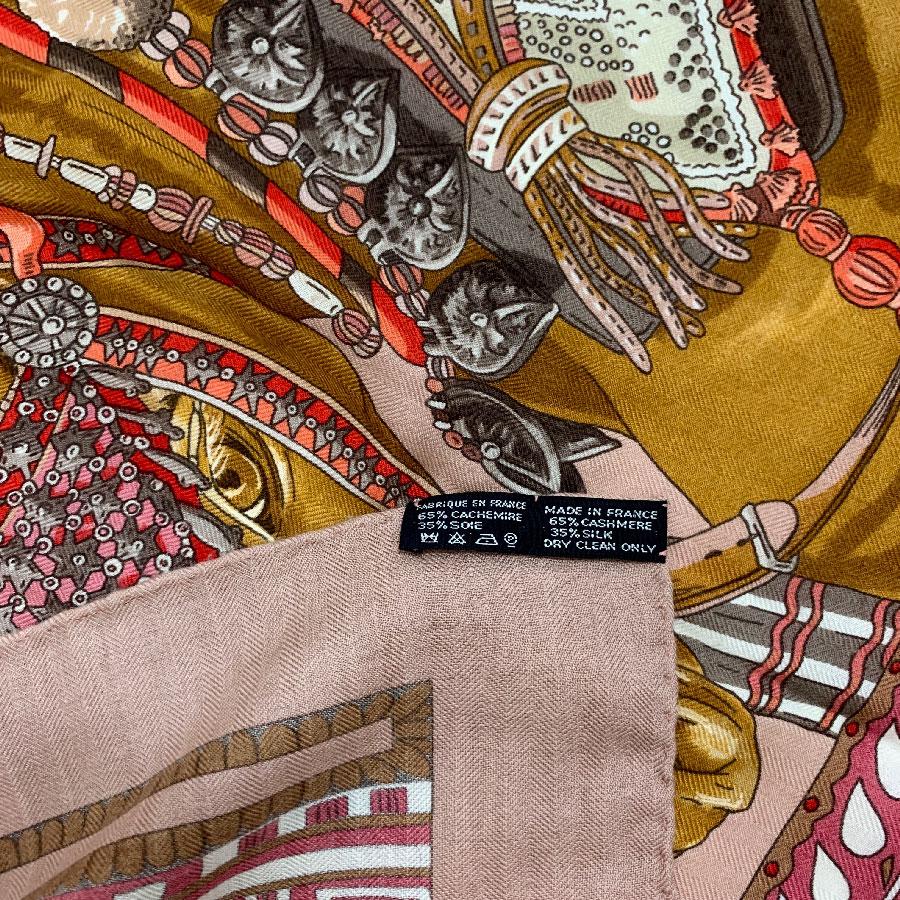 Hermès Shawl 'La Danse du Cheval Marwari' in Pink Cashmere and Silk 4