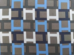 Hermès Modulation Silk Scarf H Print Etoupe Blue 27'