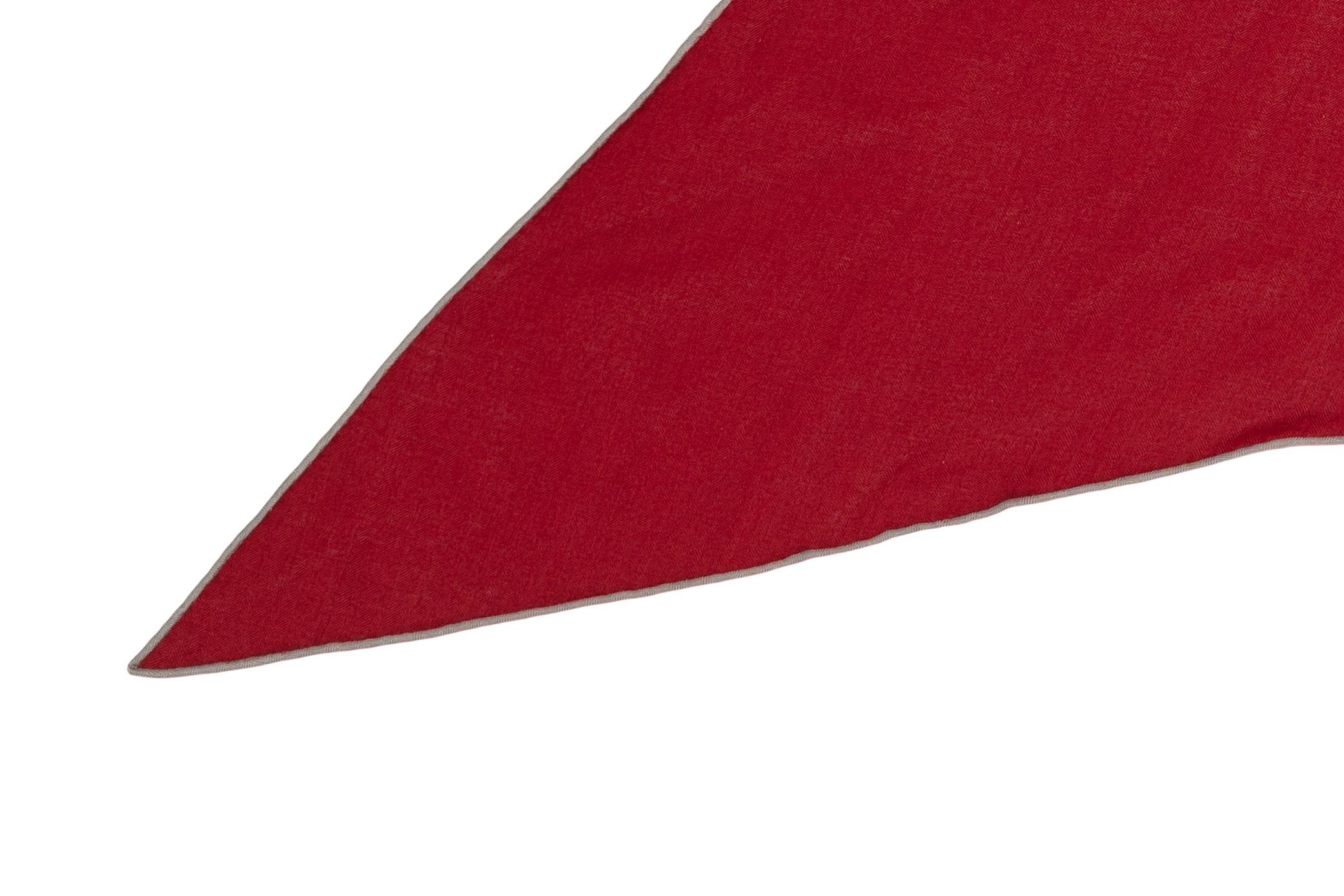 Scialle Hermes - Losange Diamond Geant - Rosso - CS 108 x 104 x 80cm In condizioni Nuovo in vendita a Ottawa, CA