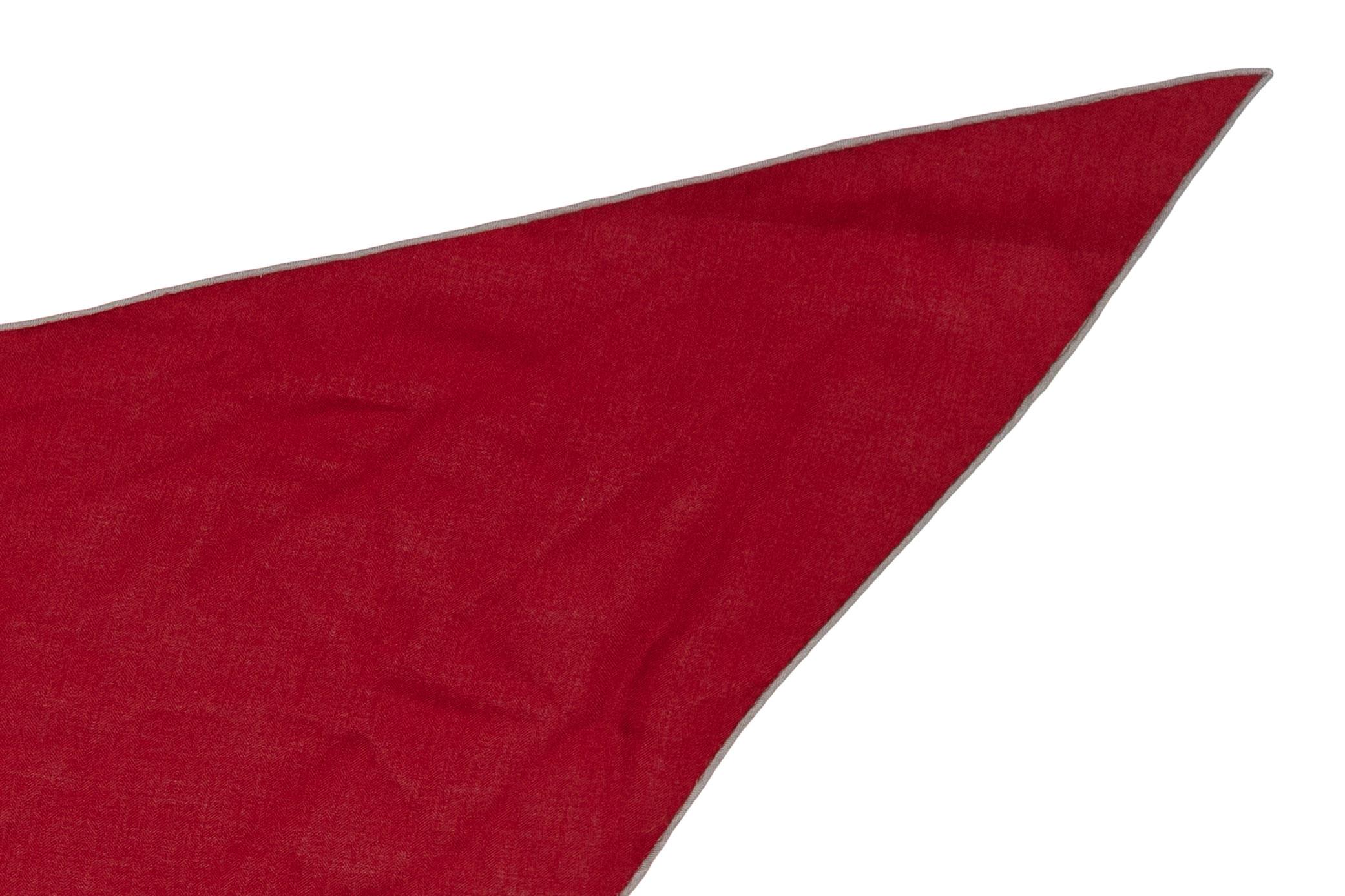 Scialle Hermes - Losange Diamond Geant - Rosso - CS 108 x 104 x 80cm in vendita 1