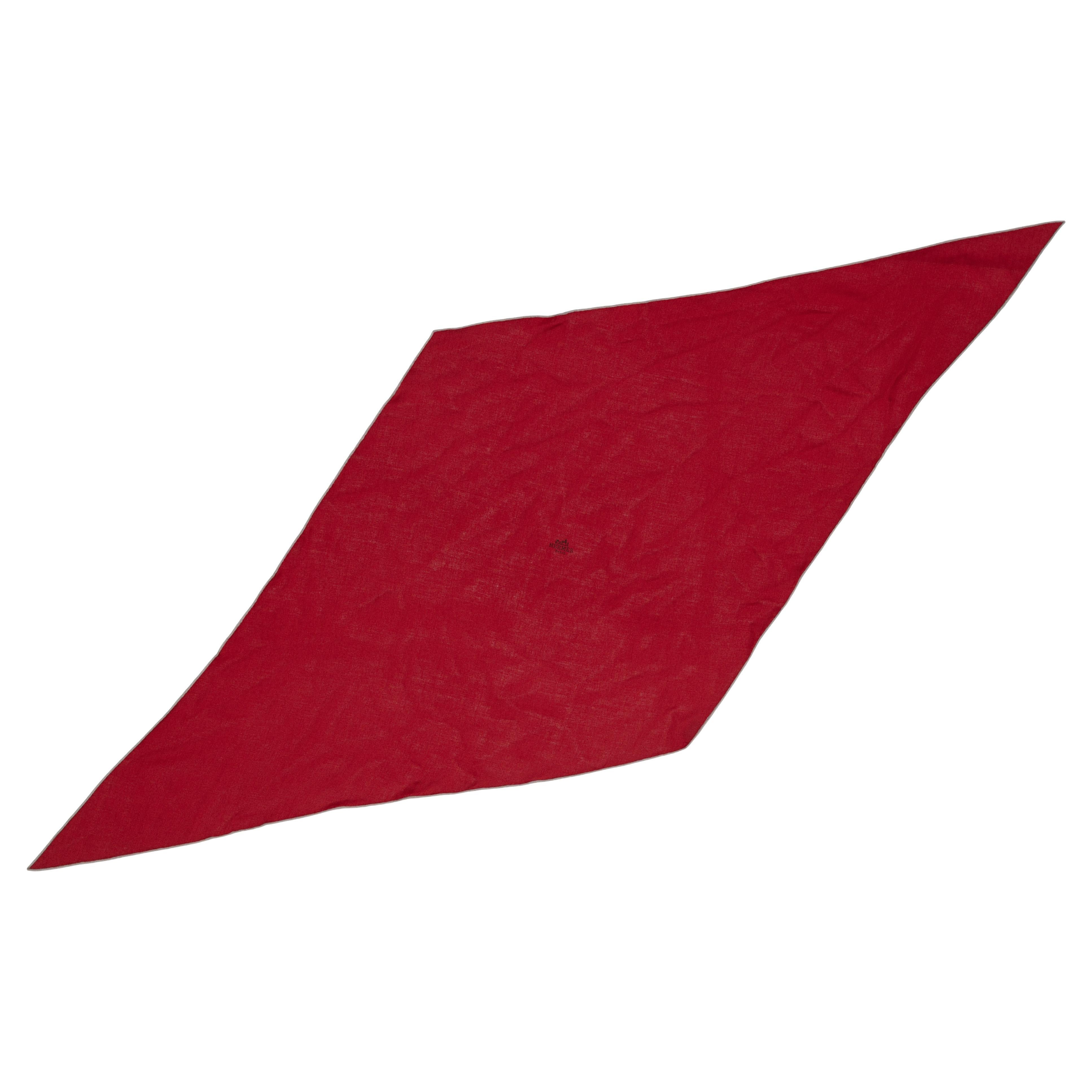 Scialle Hermes - Losange Diamond Geant - Rosso - CS 108 x 104 x 80cm