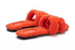 Hermes Shearling Oran Teddy Orange BNIB