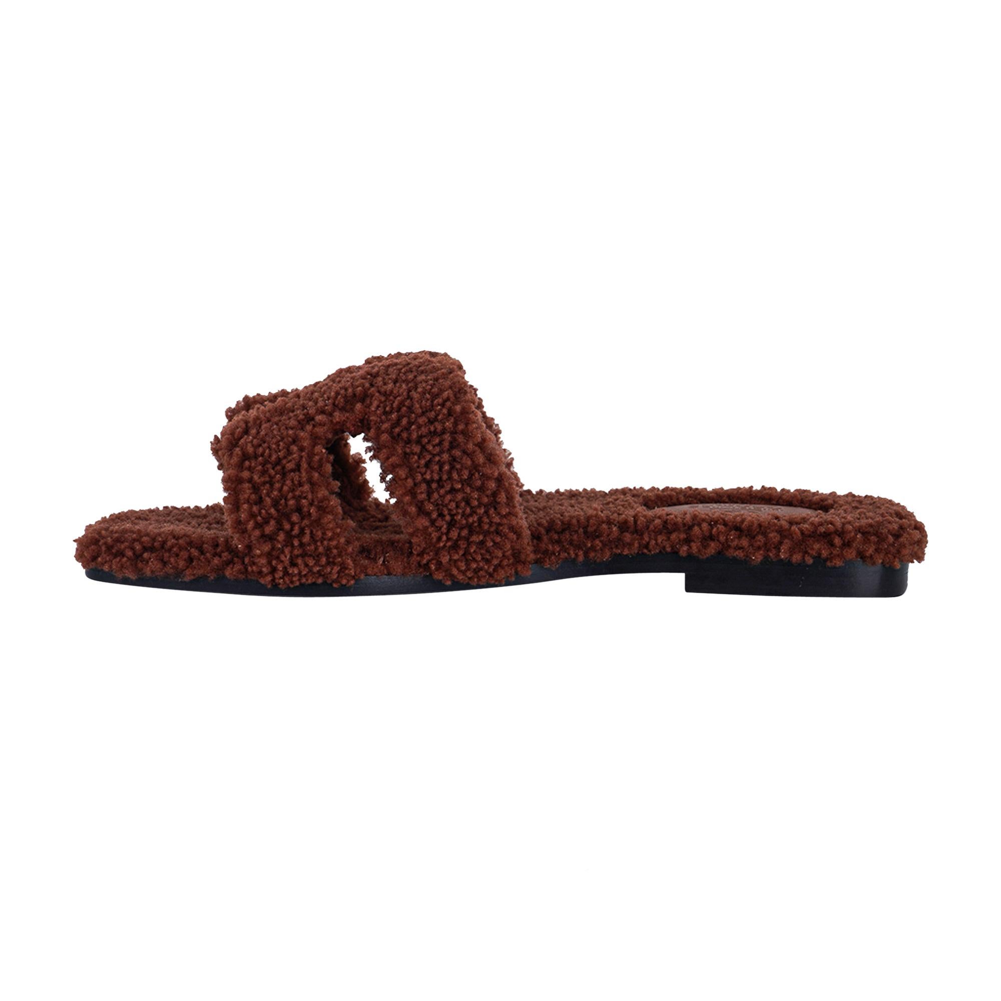 hermes teddy sandals