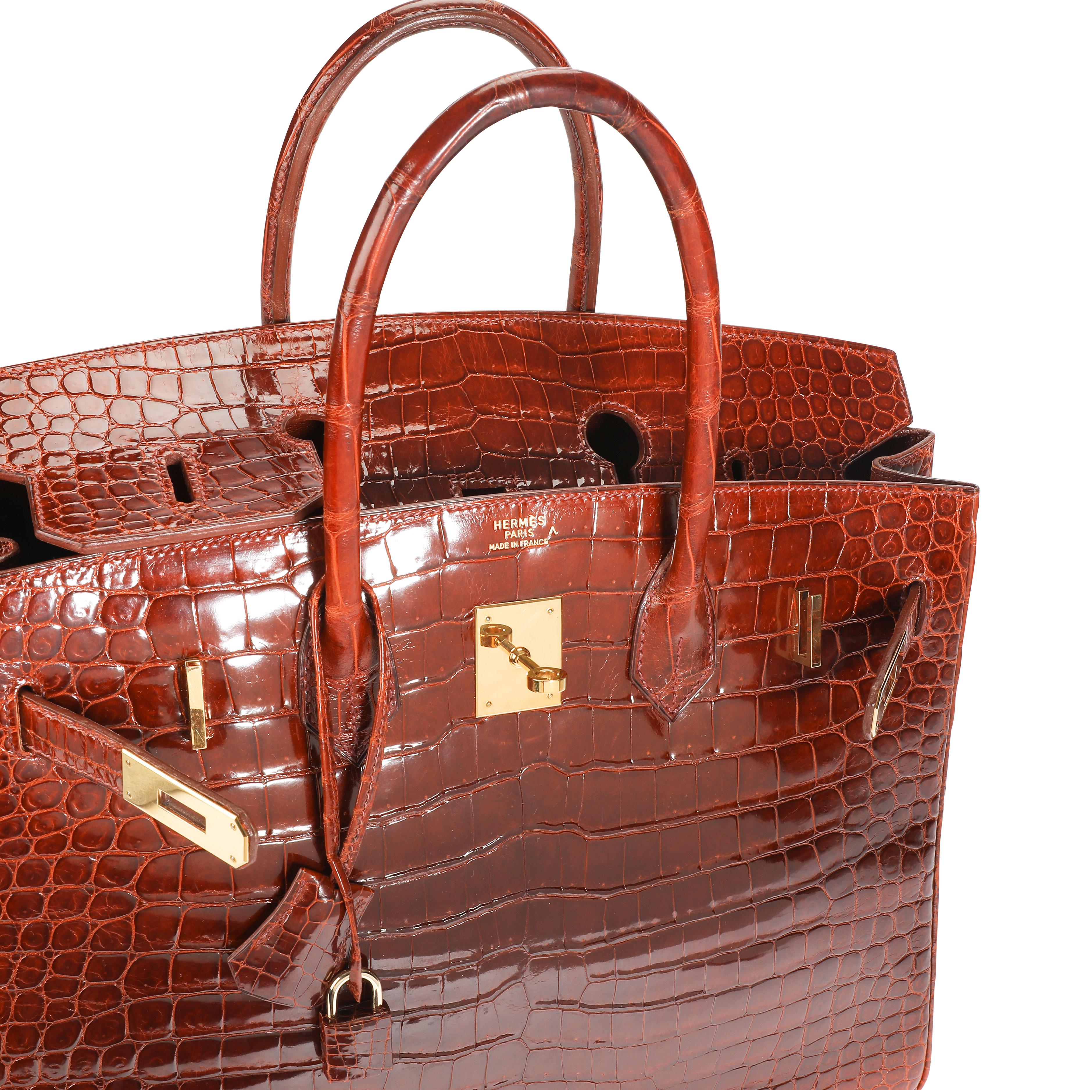 Women's Hermès Shiny Miel Porosus Crocodile Birkin 35 GHW