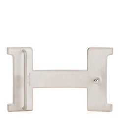 HERMES shiny palladium H CONSTANCE 38mm Belt Buckle