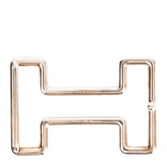 HERMES shiny palladium H TONIGHT 38mm Belt Buckle