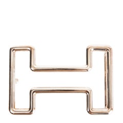 HERMES shiny palladium H TONIGHT 38mm Belt Buckle