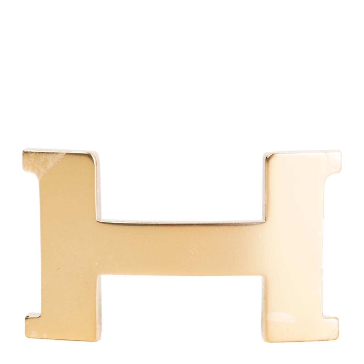HERMES shiny permabrass H CONSTANCE 38mm Belt Buckle For Sale