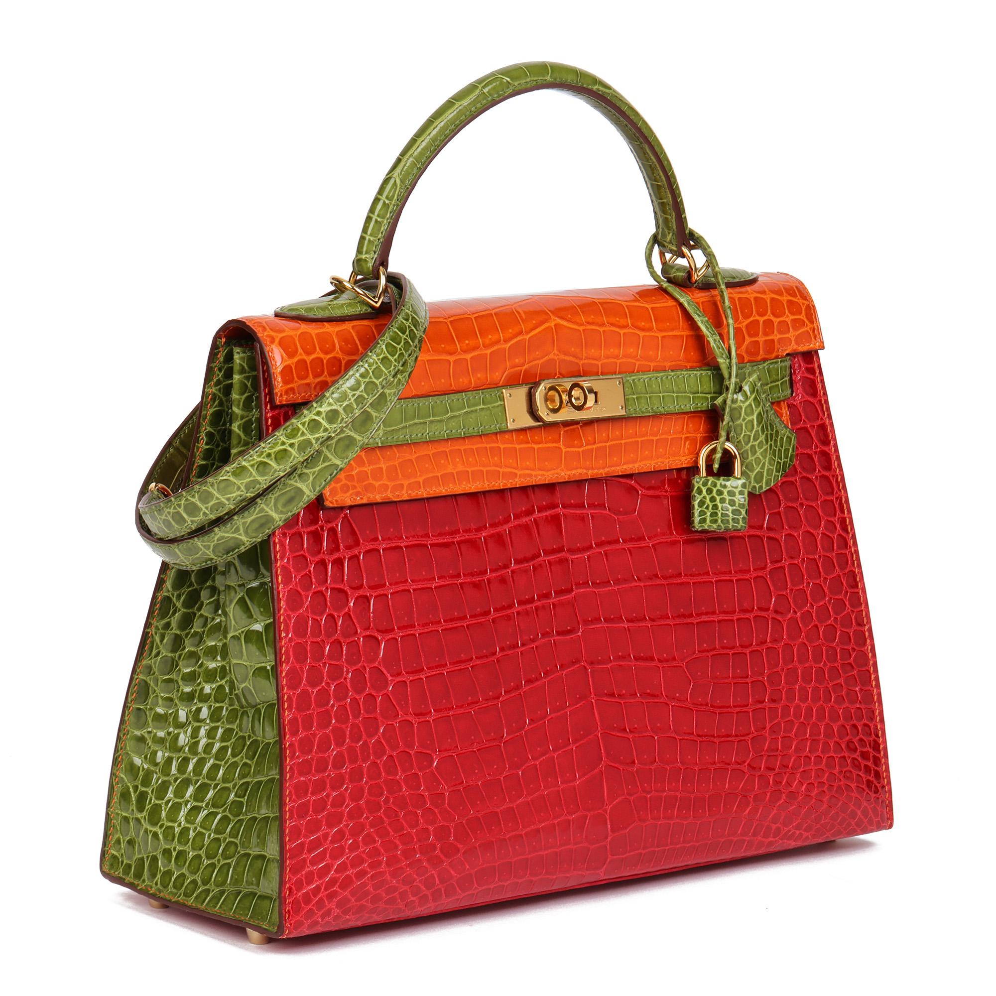 Hermès Braise, Tangering & Vert Anis Shiny Porosus Crocodile Leather Special Order HSS Kelly 32cm Sellier

CONDITION NOTES
This item is in unworn condition.

XUPES REFERENCE	JJLG101
BRAND	Hermès
MODEL	Kelly 32cm
LIMITED