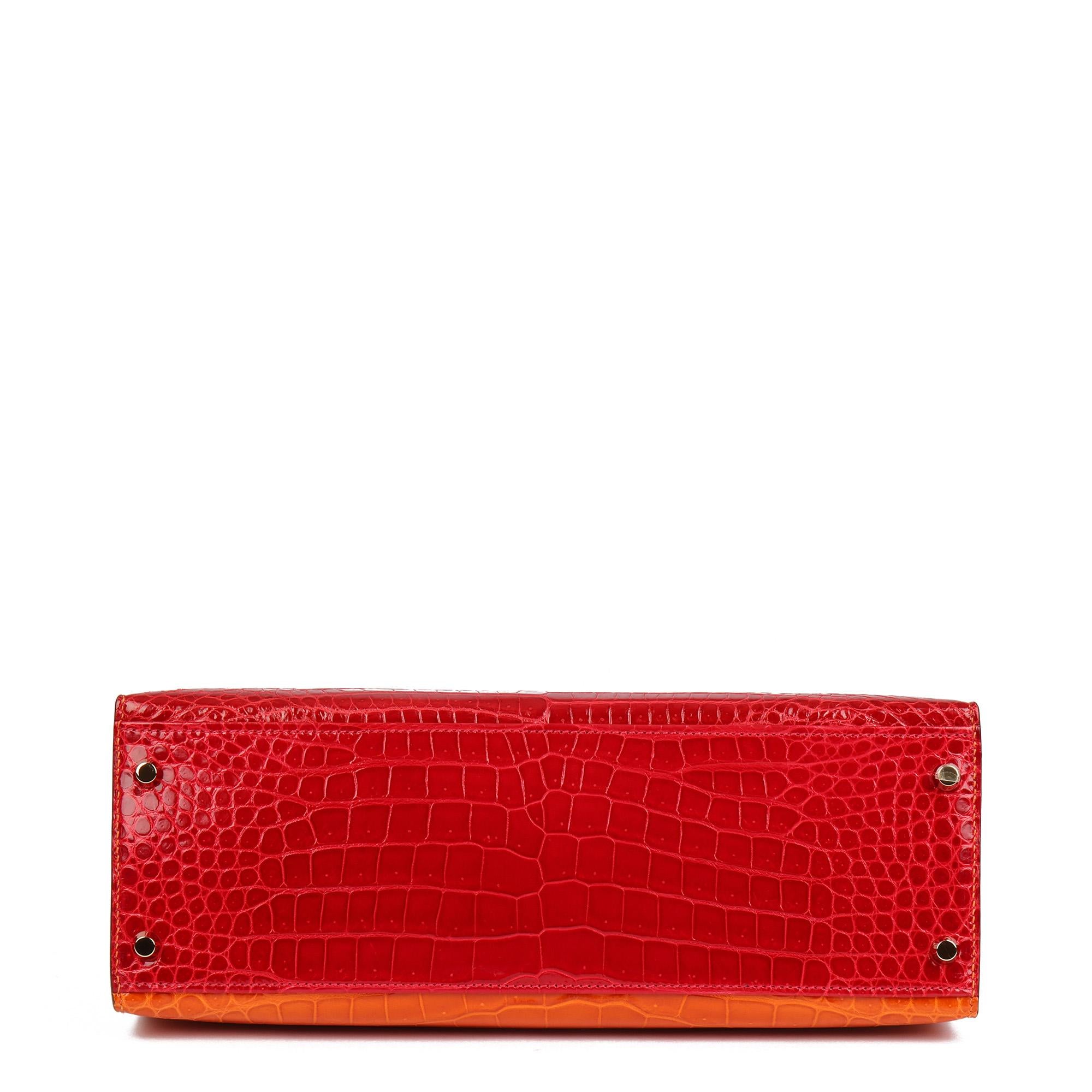 Women's Hermès Shiny Porosus Crocodile Leather Special Order HSS Kelly 32cm Sellier