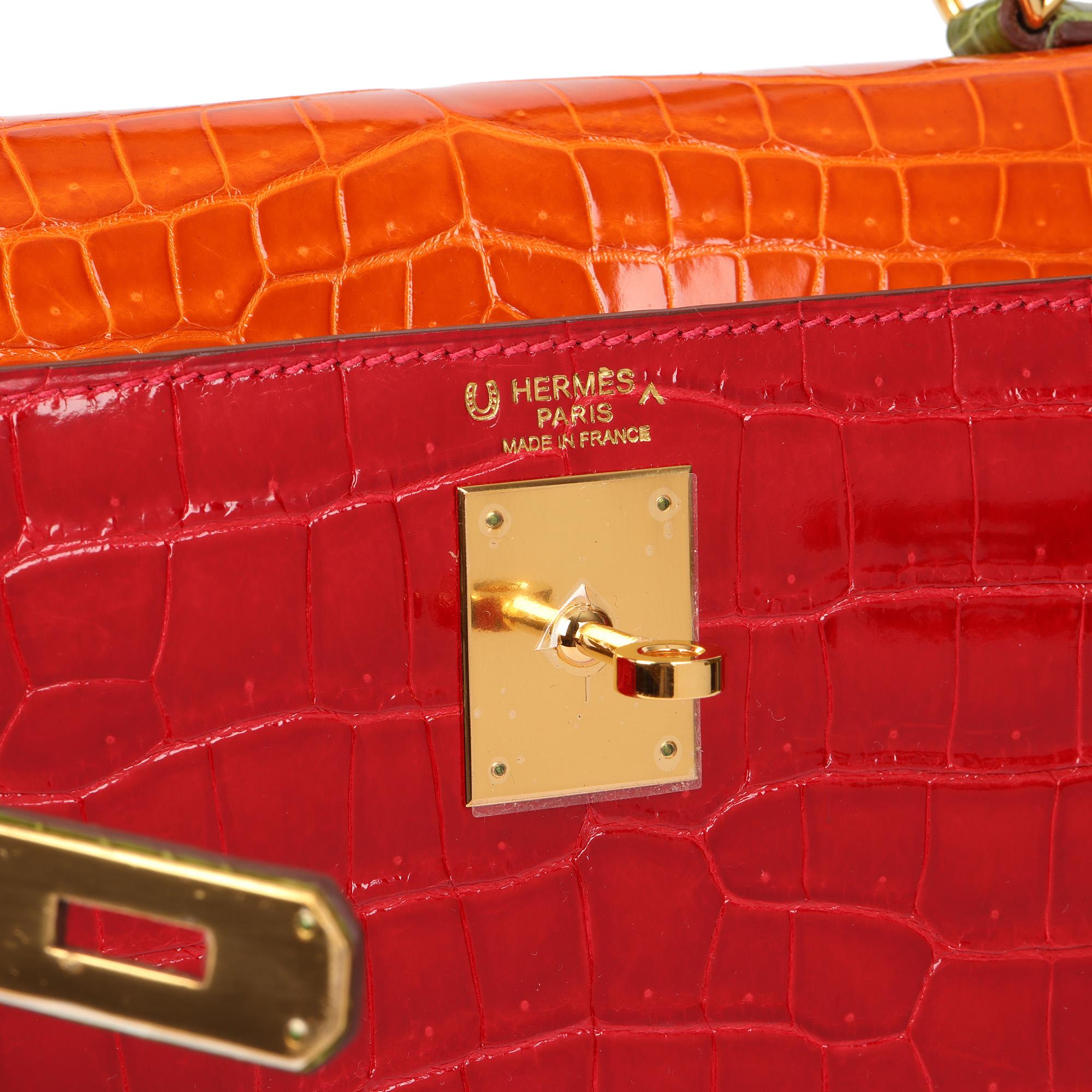 Hermès Shiny Porosus Crocodile Leather Special Order HSS Kelly 32cm Sellier 2