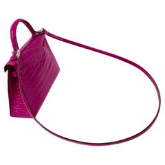 Hermès Shiny Rose Scheherazade Alligator Mini Kelly 20