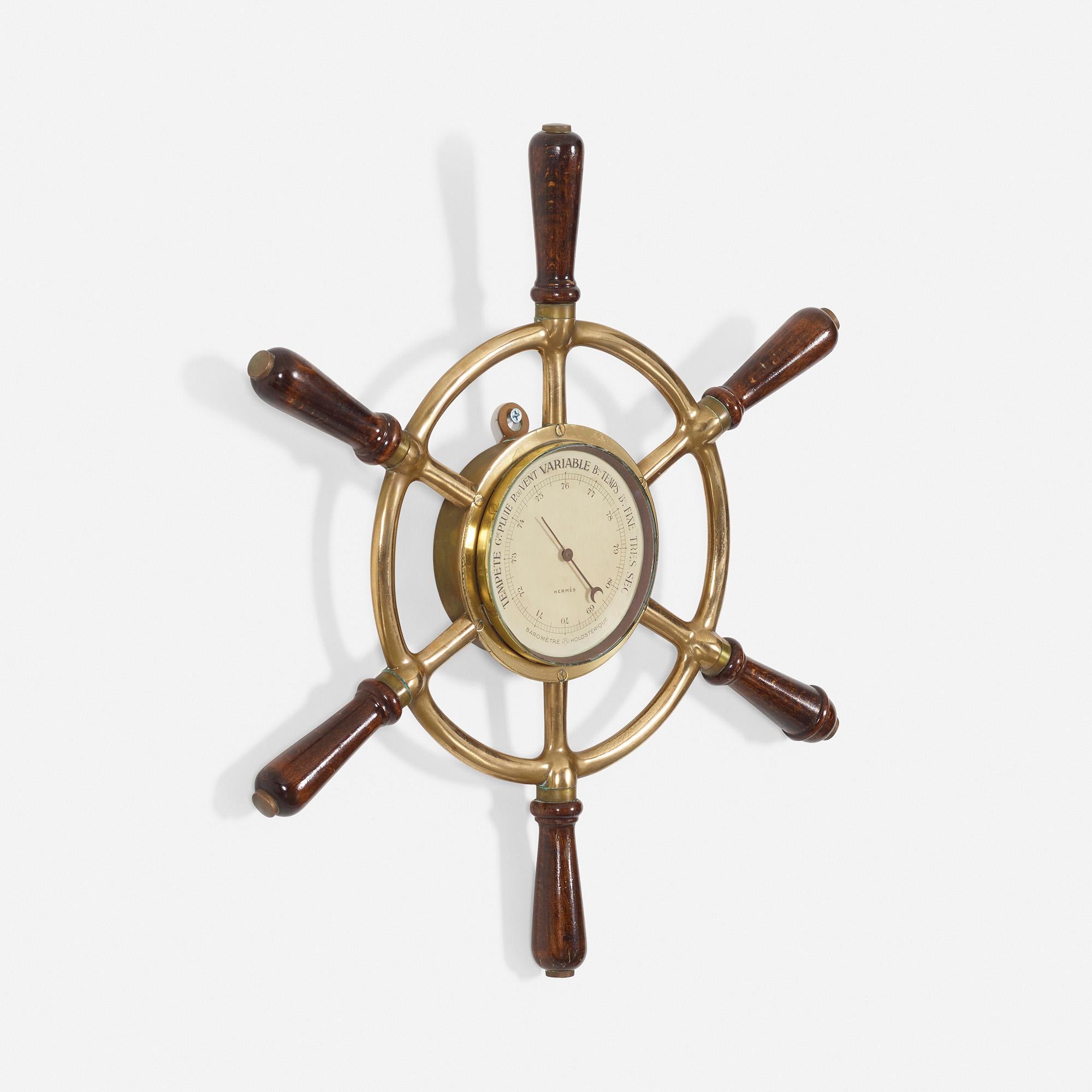 ships wheel barometer