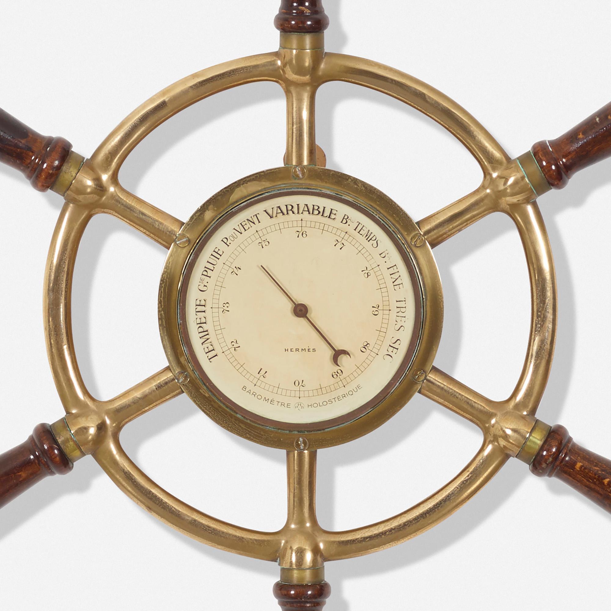 brass ship wheel clock