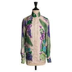 Hermes shirt 'Fleurs de l'Opera' by Julia Abadie 1989