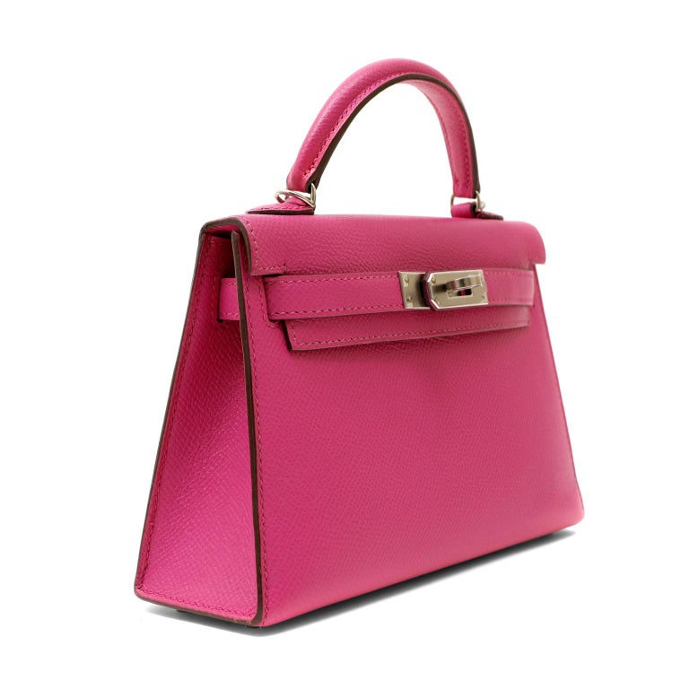 Hermès Shocking Pink Epsom Mini 20 cm Kelly Bag at 1stDibs