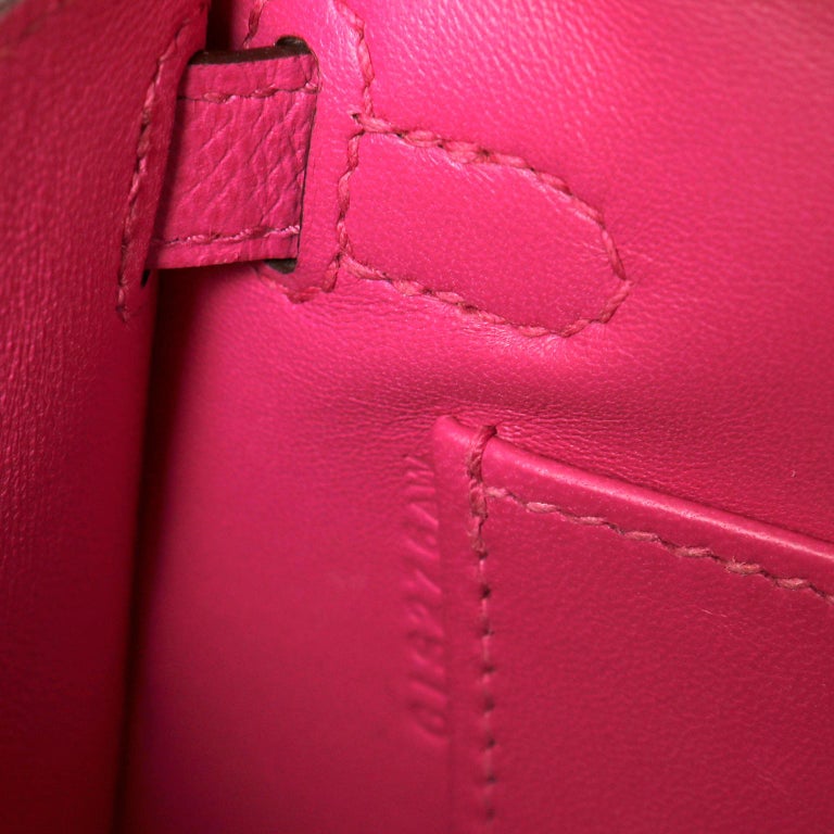 Hermès KELLY 20 Epsom Mini Kelly II Sellier 20 - Pink Handle Bags